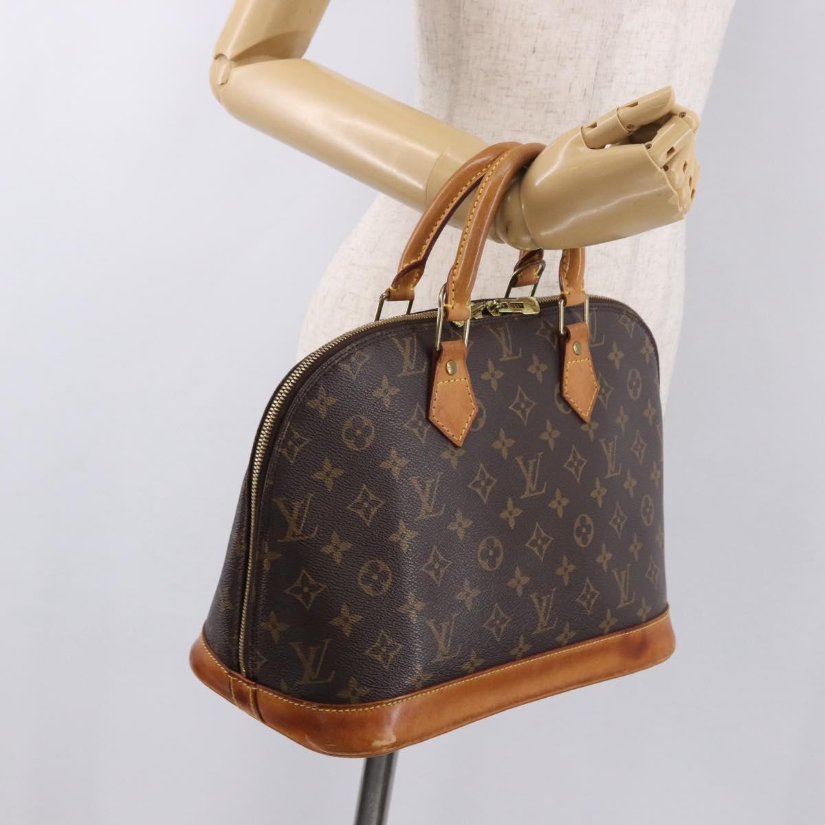 Louis Vuitton Vintage Alma Monogram Canvas Brown Canvas Handbag (Pre-Owned)