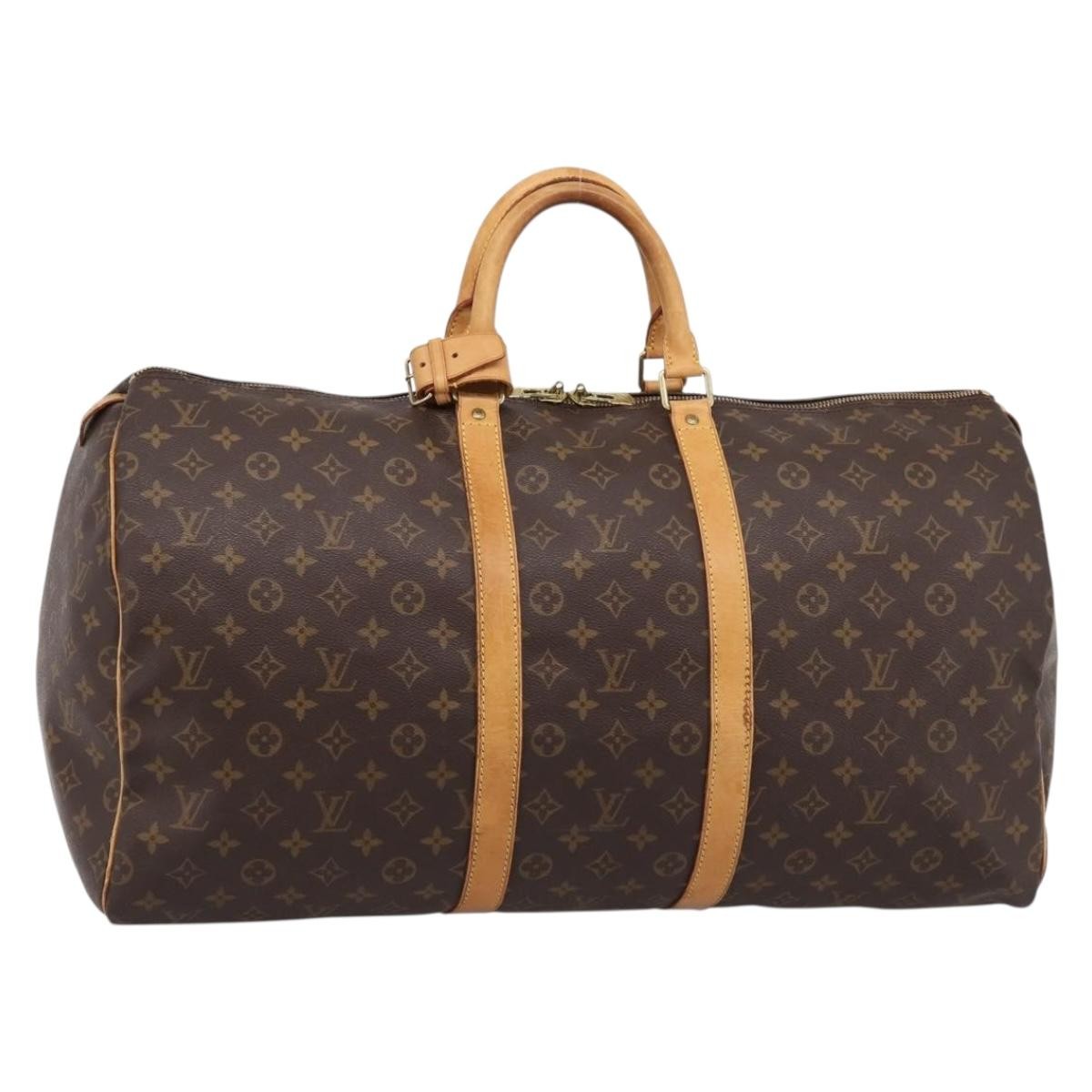 Louis Vuitton Keepall Monogram Canvas Brown Canvas Travel Bag Bag (Pre-Owned)