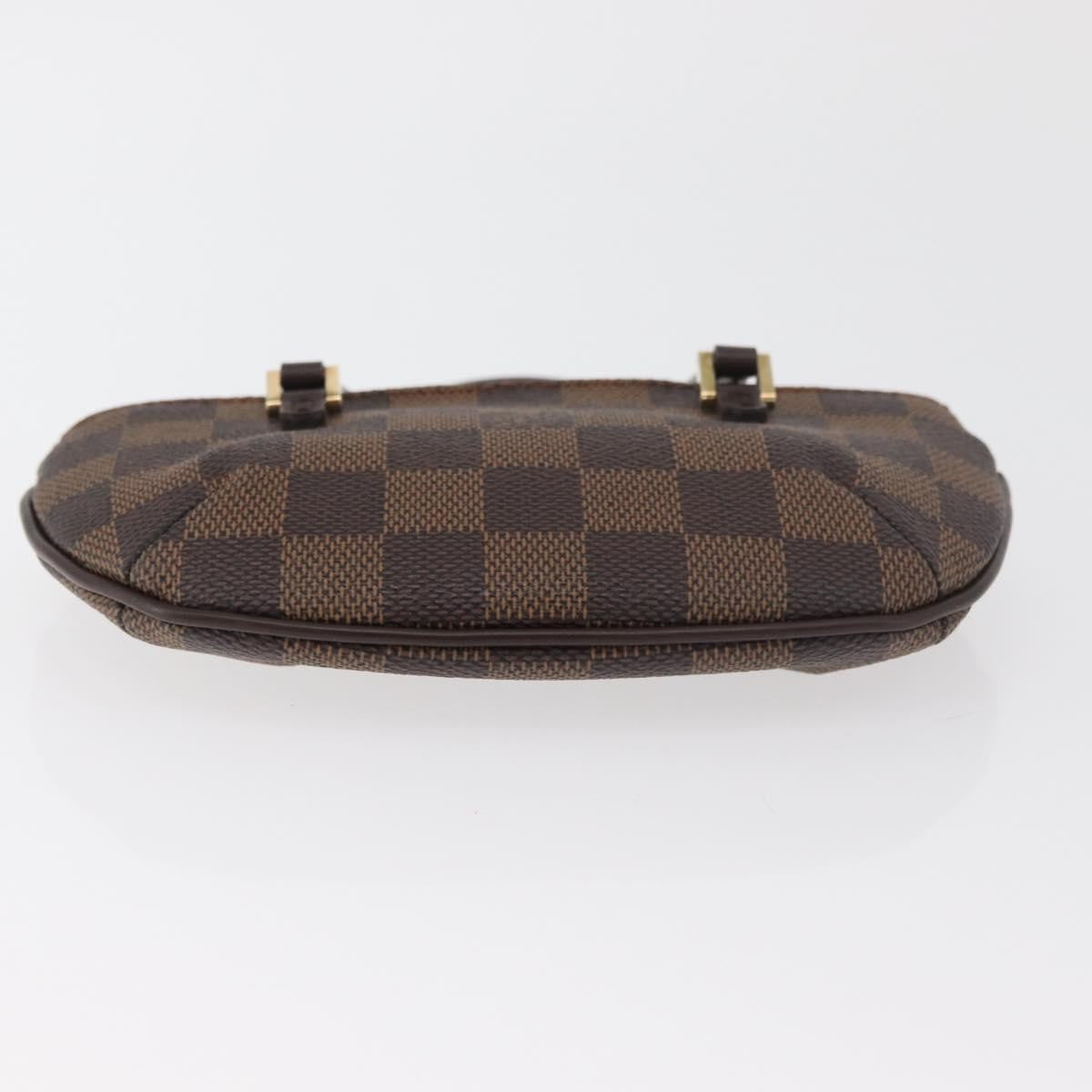 Louis Vuitton Manosque Pochette Damier Ebene Brown Canvas Clutche & Pouche Bag (Pre-Owned)