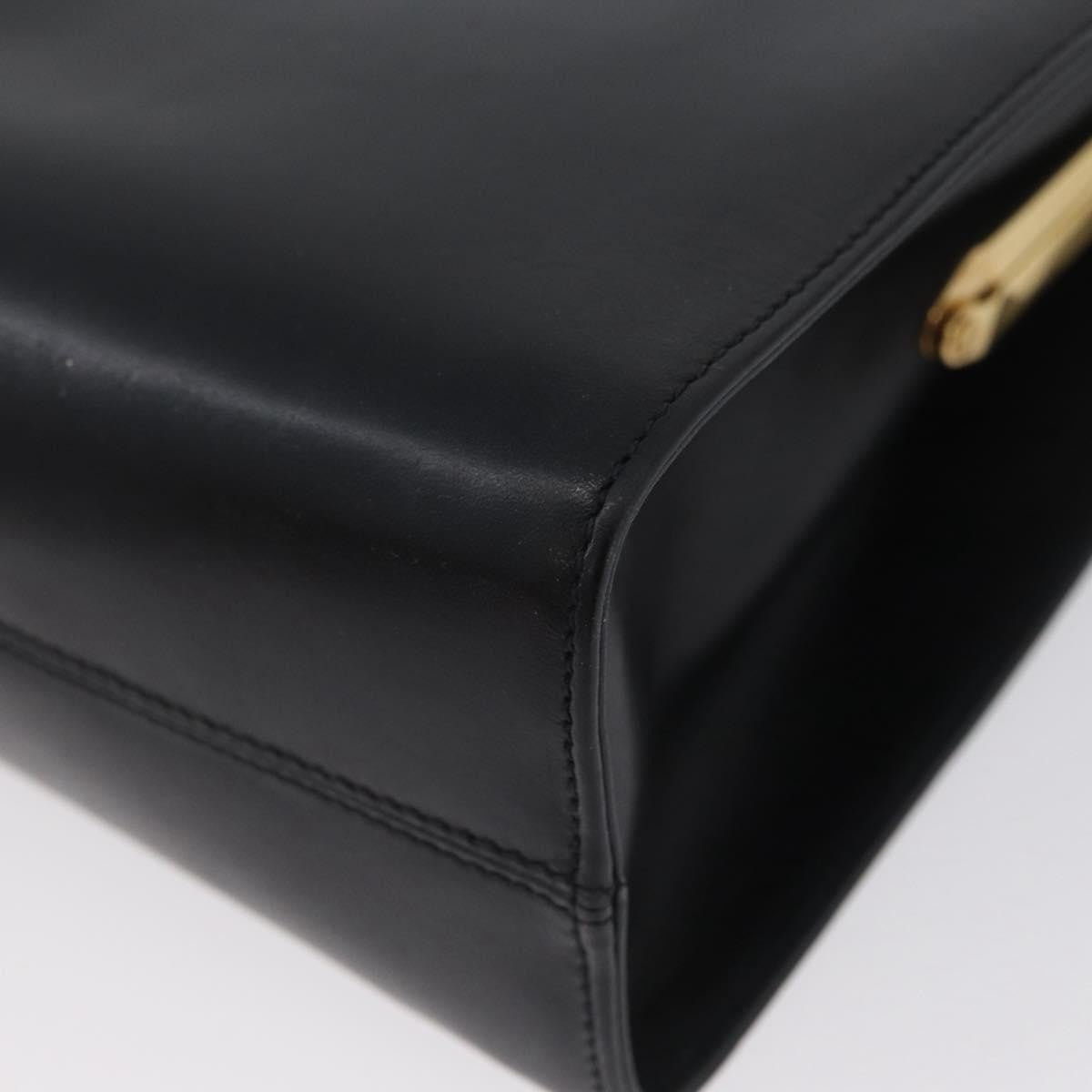 Salvatore Ferragamo Convertible Vara Bow Tote Leather Navy Leather Handbag (Pre-Owned)