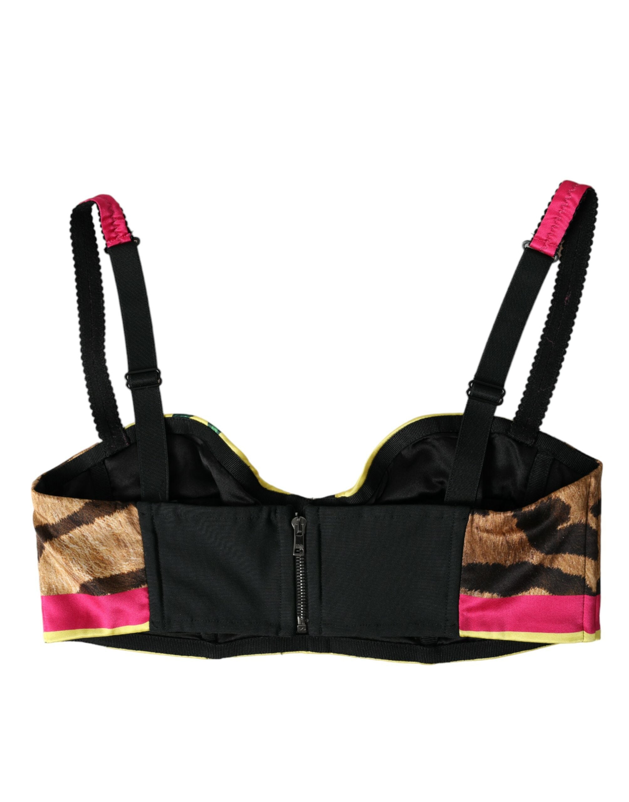 Dolce & Gabbana Floral Silk Blend Bustier Crop Women's Top