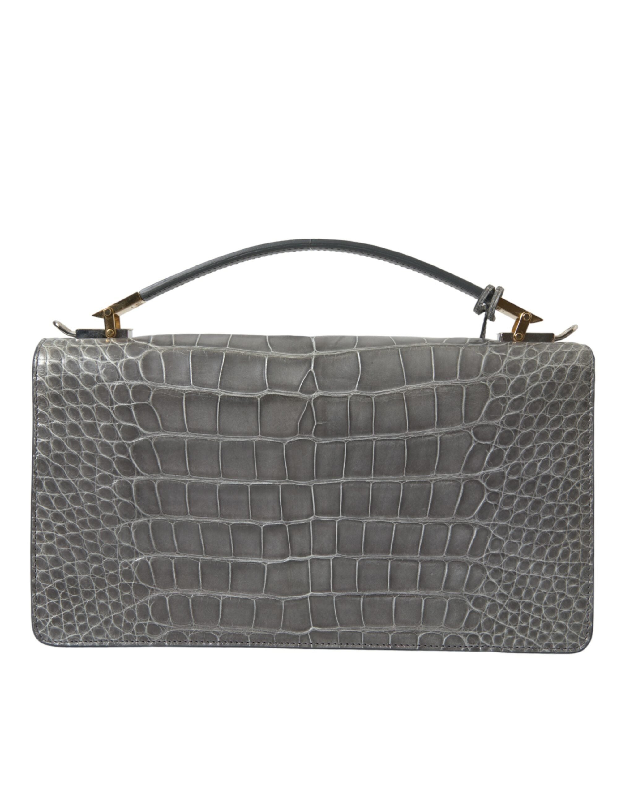 Balenciaga Gray Exotic Leather Medium Shoulder Hand Purse Women's Bag