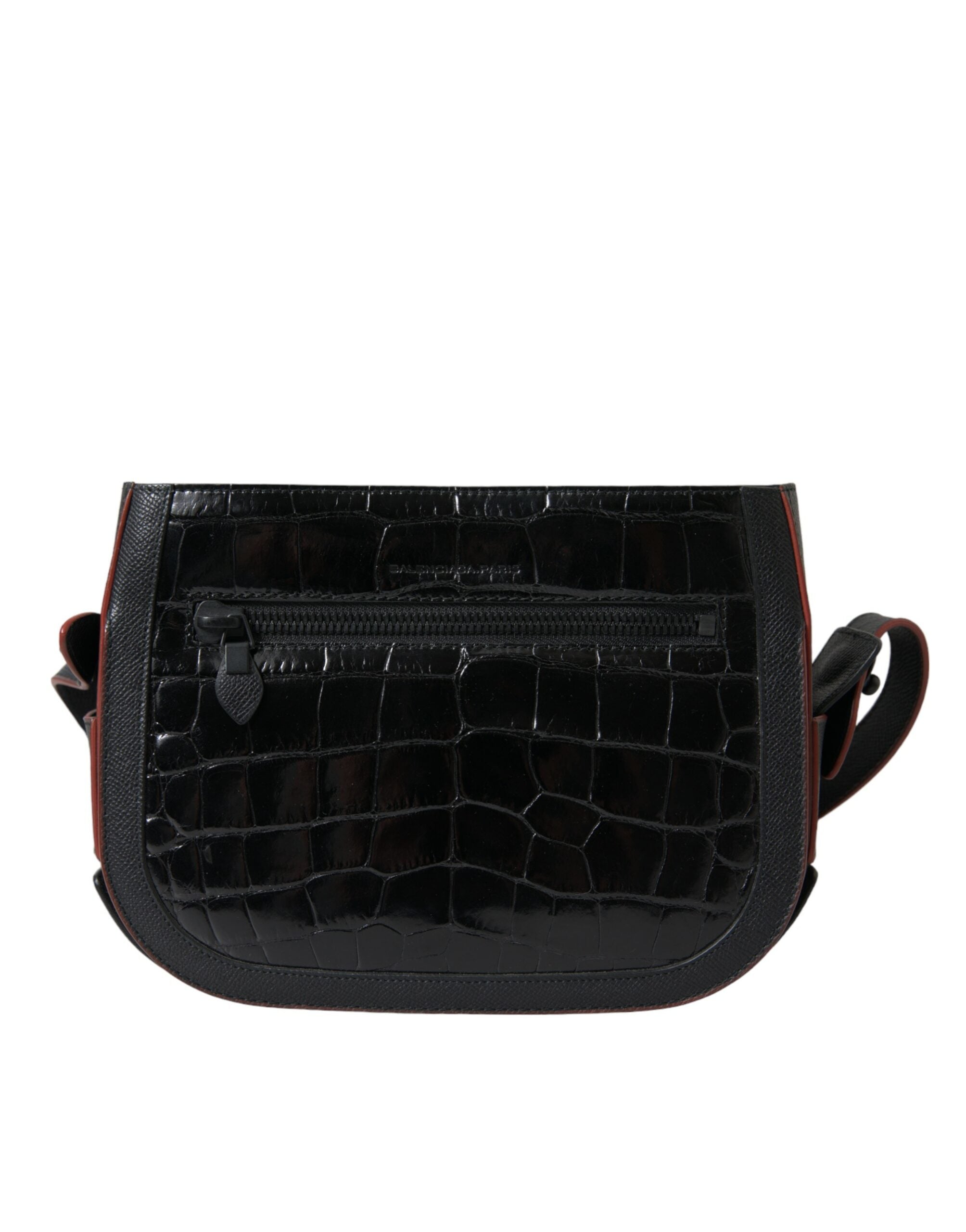 Balenciaga Black Exotic Leather Shoulder Crossbody Camera Women's Bag