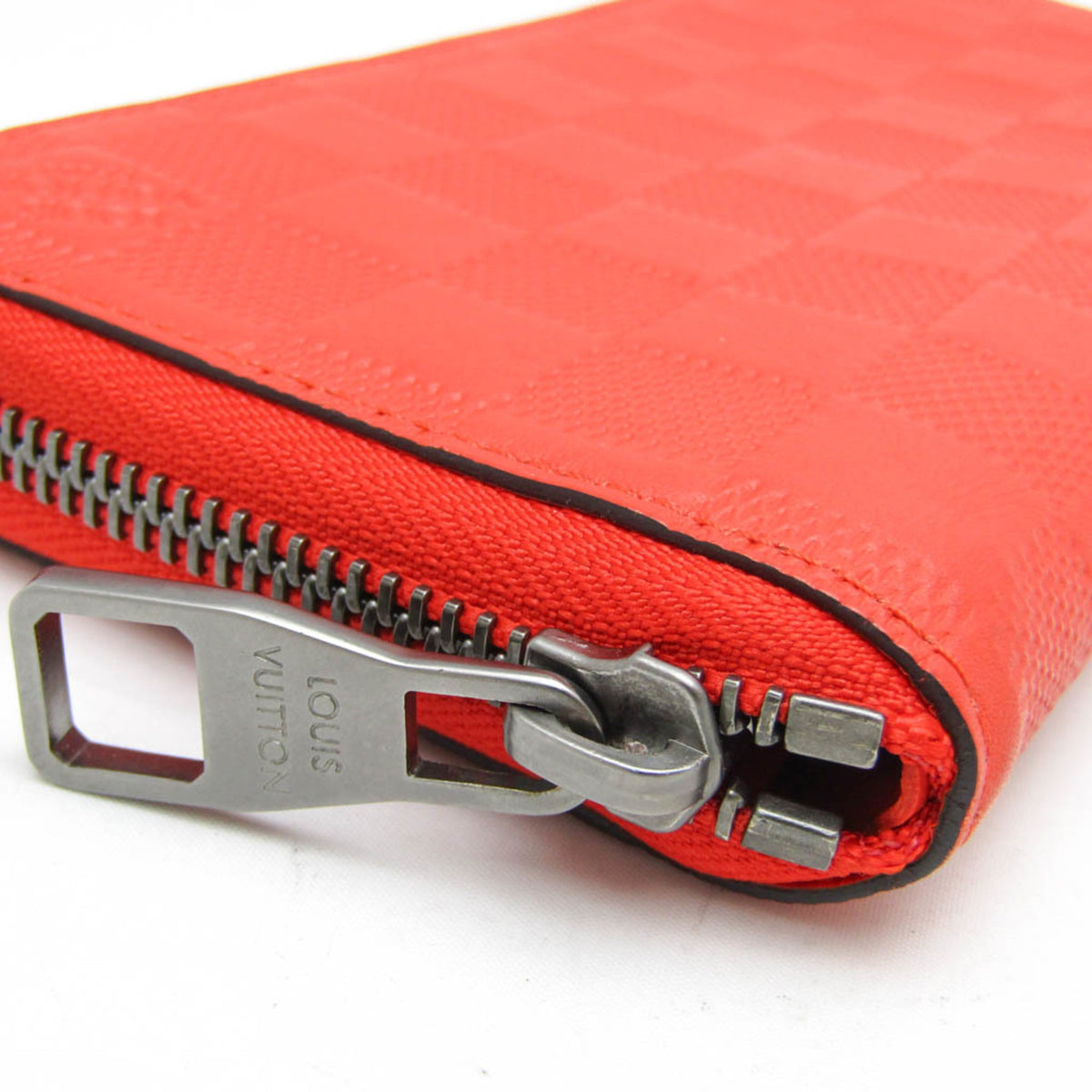 Louis Vuitton Zippy Damier Infini Leather Red Leather Wallets Accessory (Pre-Owned)