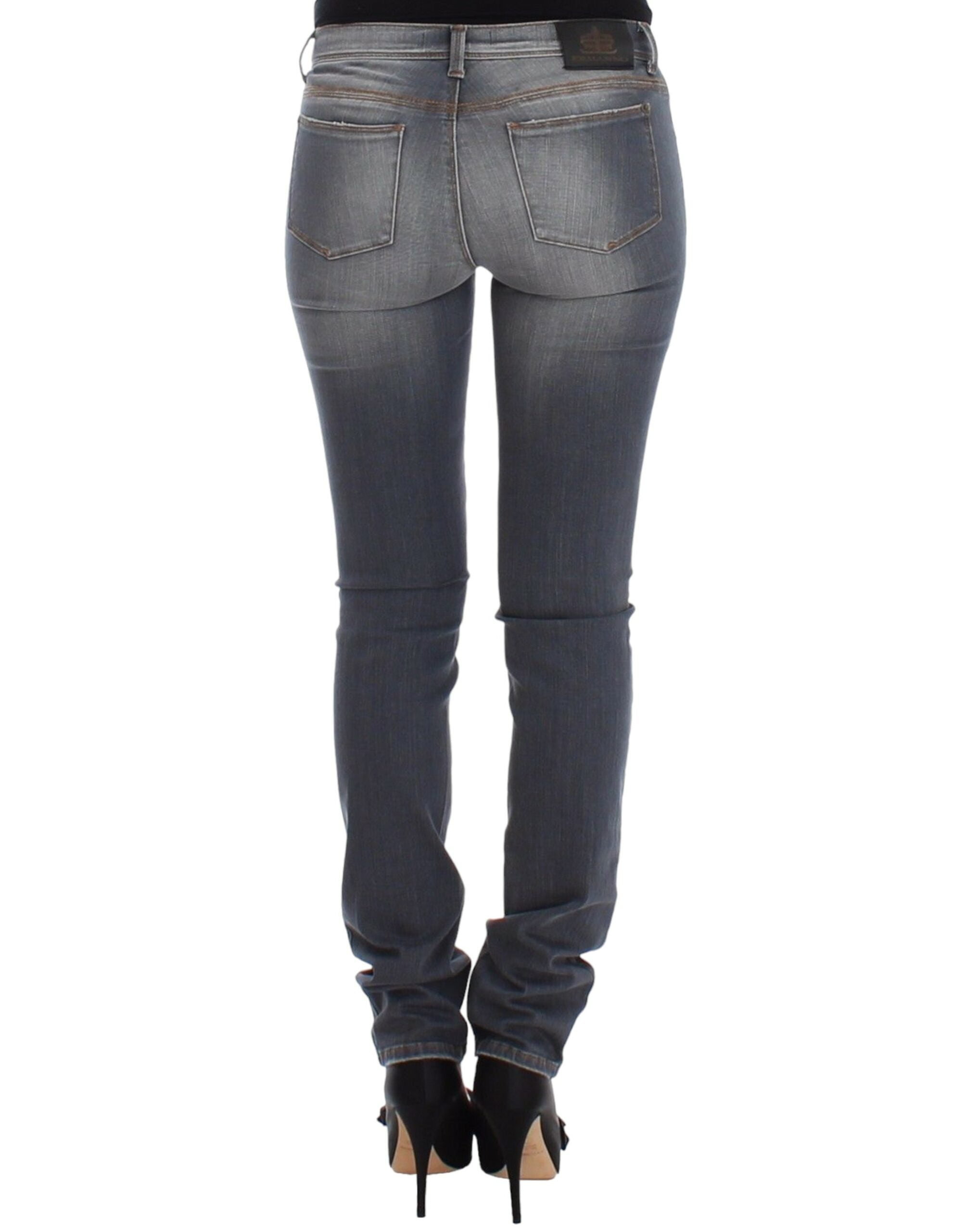 Ermanno Scervino Gray Slim Jeans Denim Pants Skinny Leg Women's Stretch
