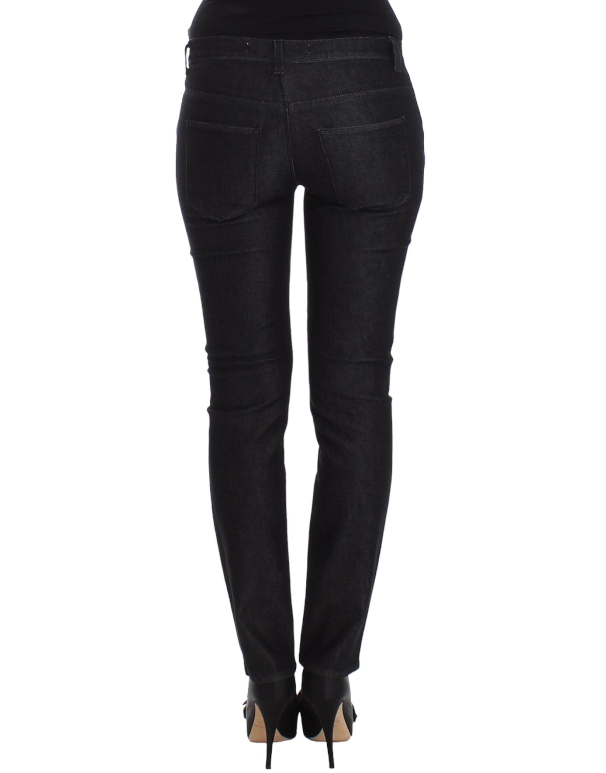 Ermanno Scervino Black Slim Jeans Denim Pants Skinny Leg Women's Stretch