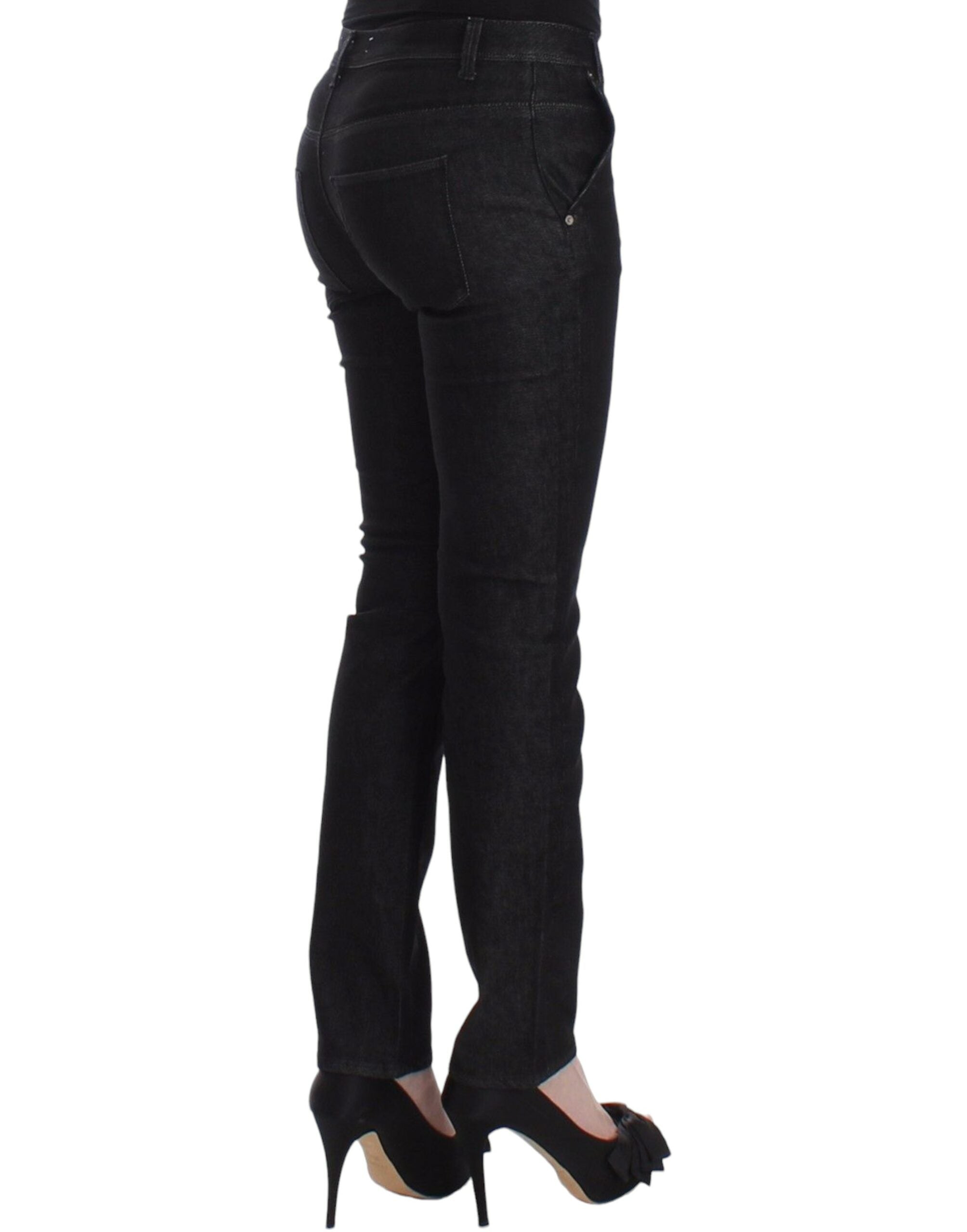 Ermanno Scervino Black Slim Jeans Denim Pants Skinny Leg Women's Stretch