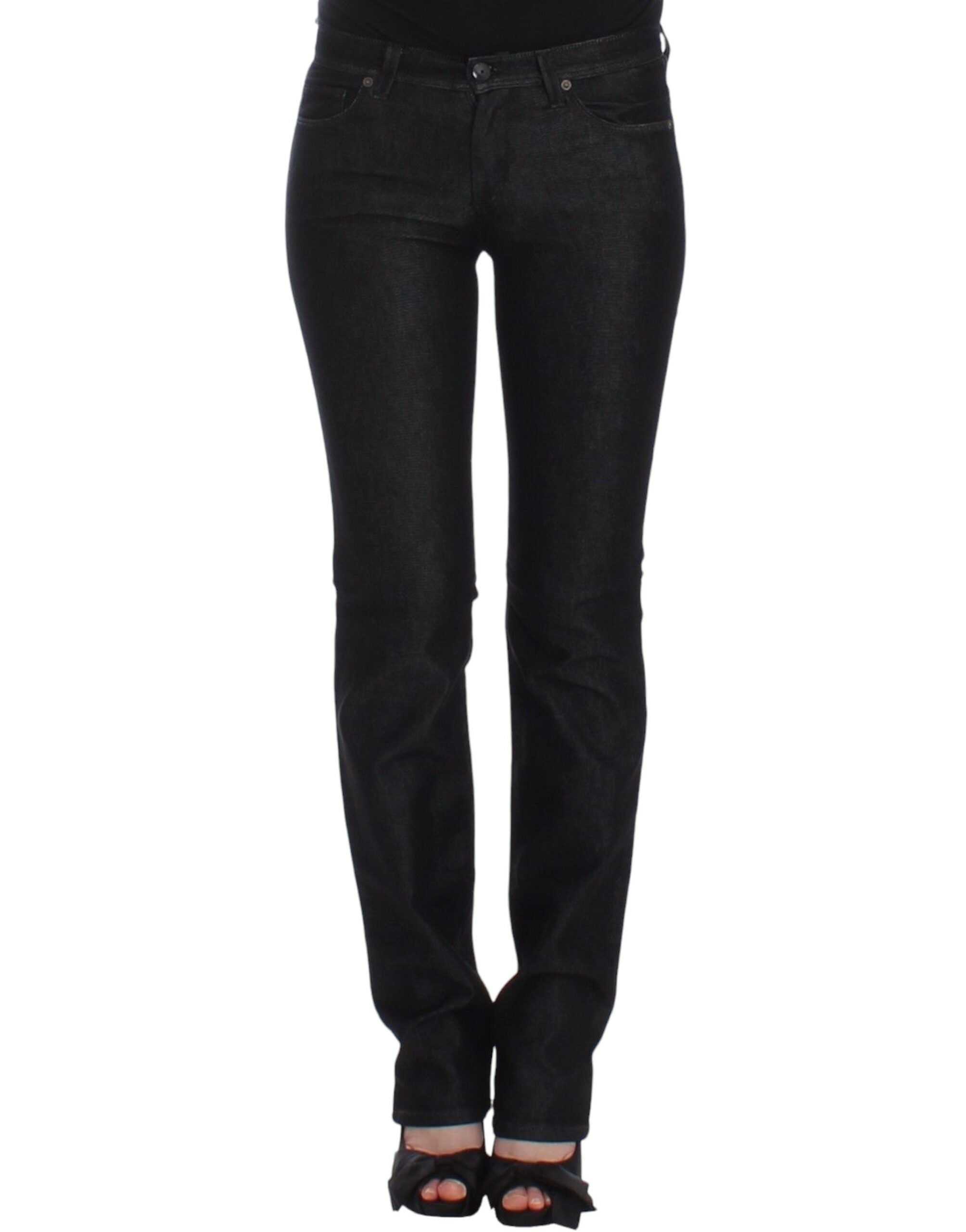 Ermanno Scervino Black Slim Jeans Denim Pants Skinny Leg Women's Stretch