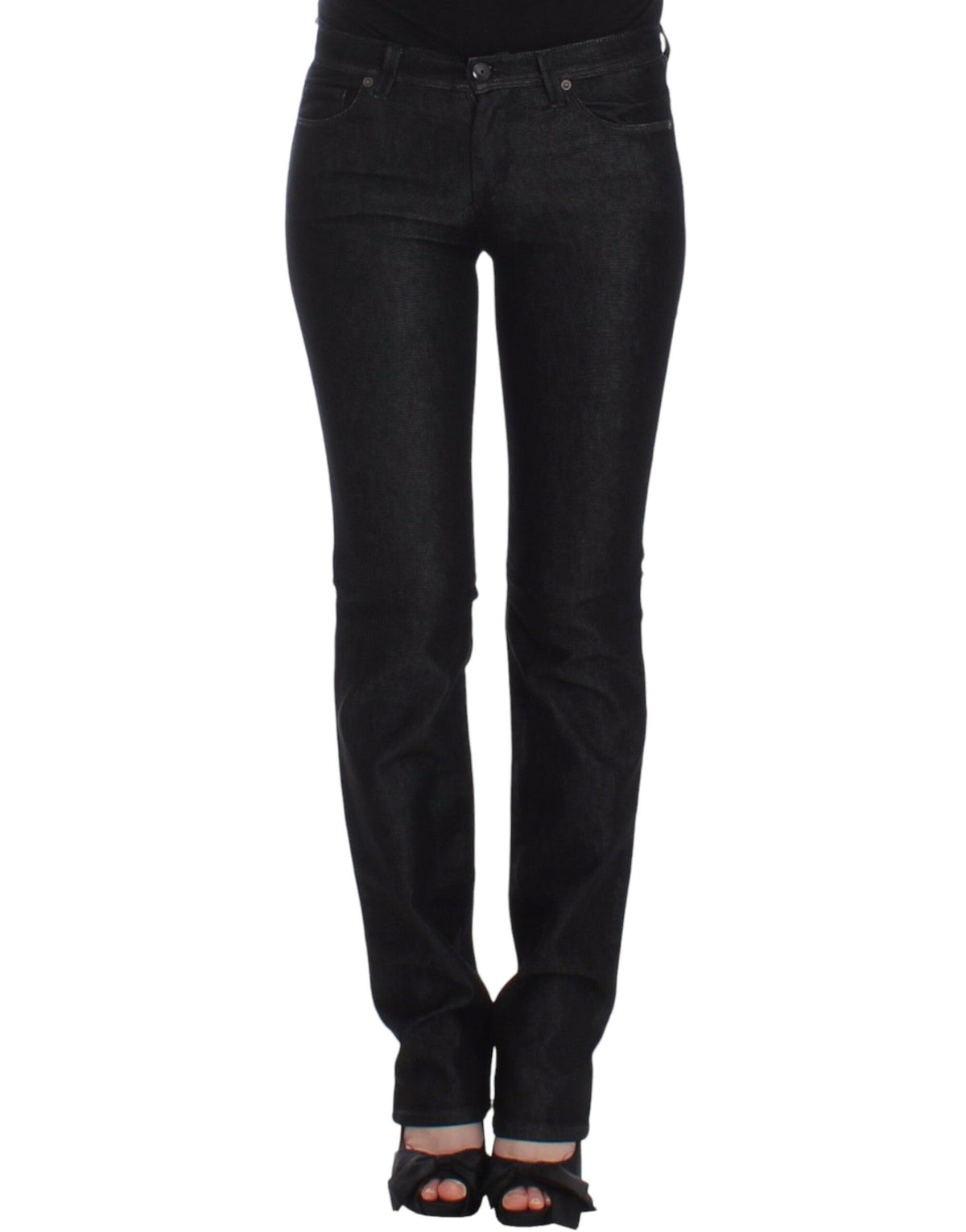 Ermanno Scervino Black Slim Jeans Denim Pants Skinny Leg Women's Stretch