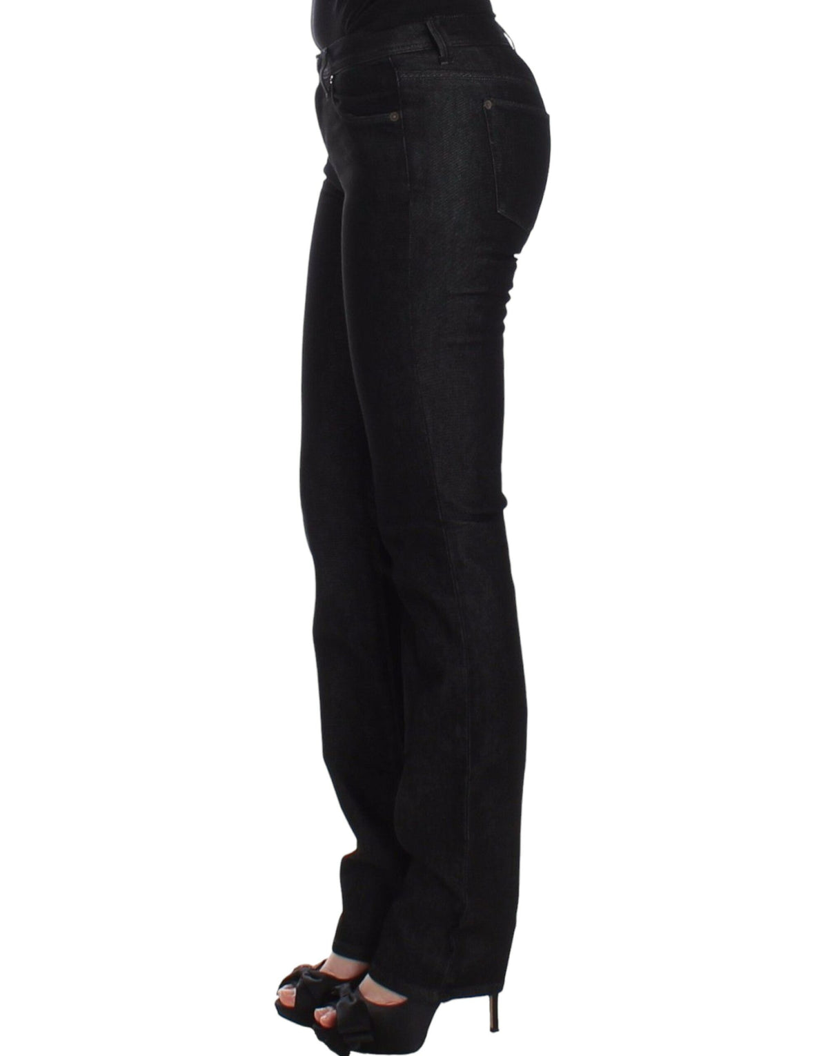 Ermanno Scervino Black Slim Jeans Denim Pants Skinny Leg Women's Stretch