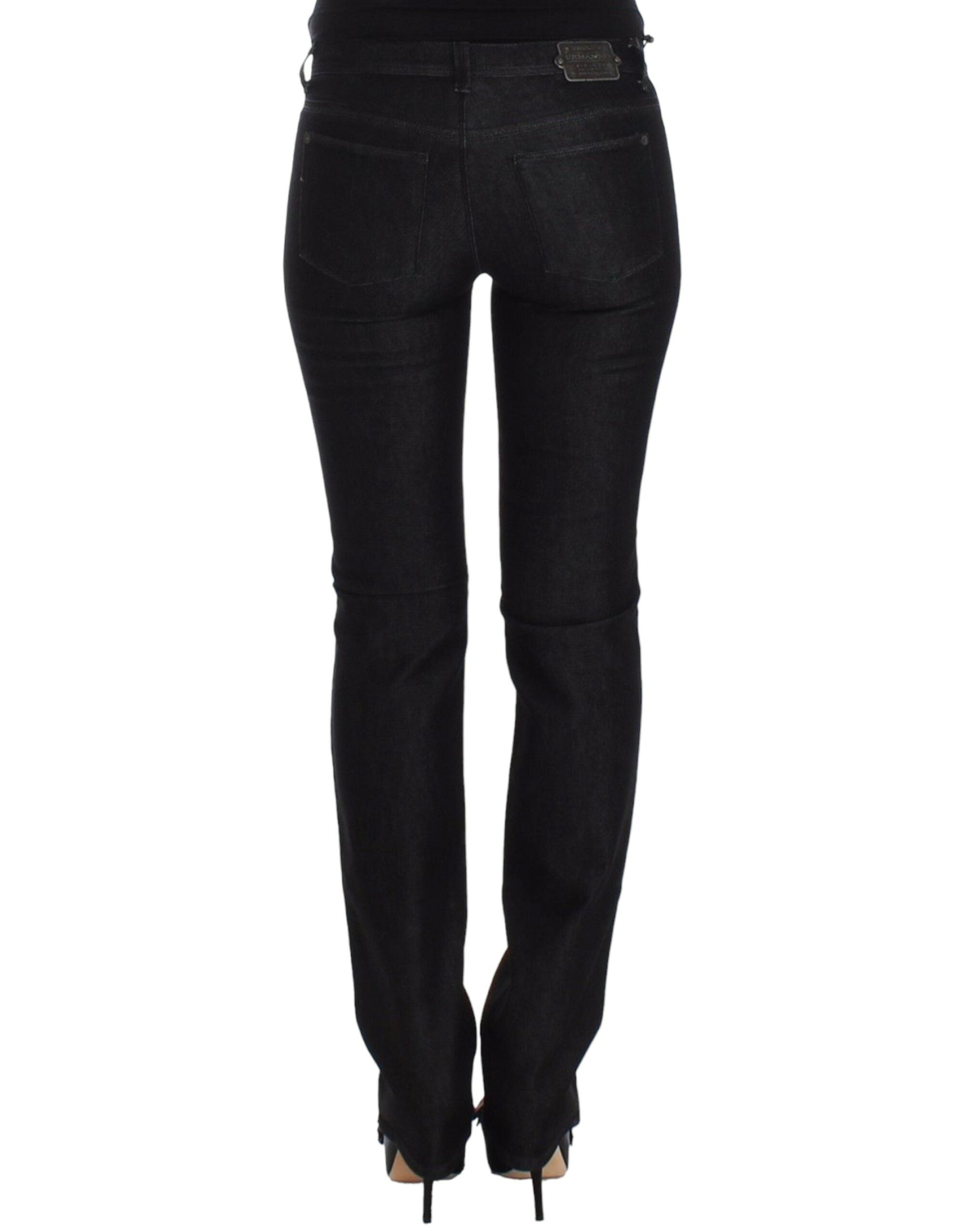 Ermanno Scervino Black Slim Jeans Denim Pants Skinny Leg Women's Stretch
