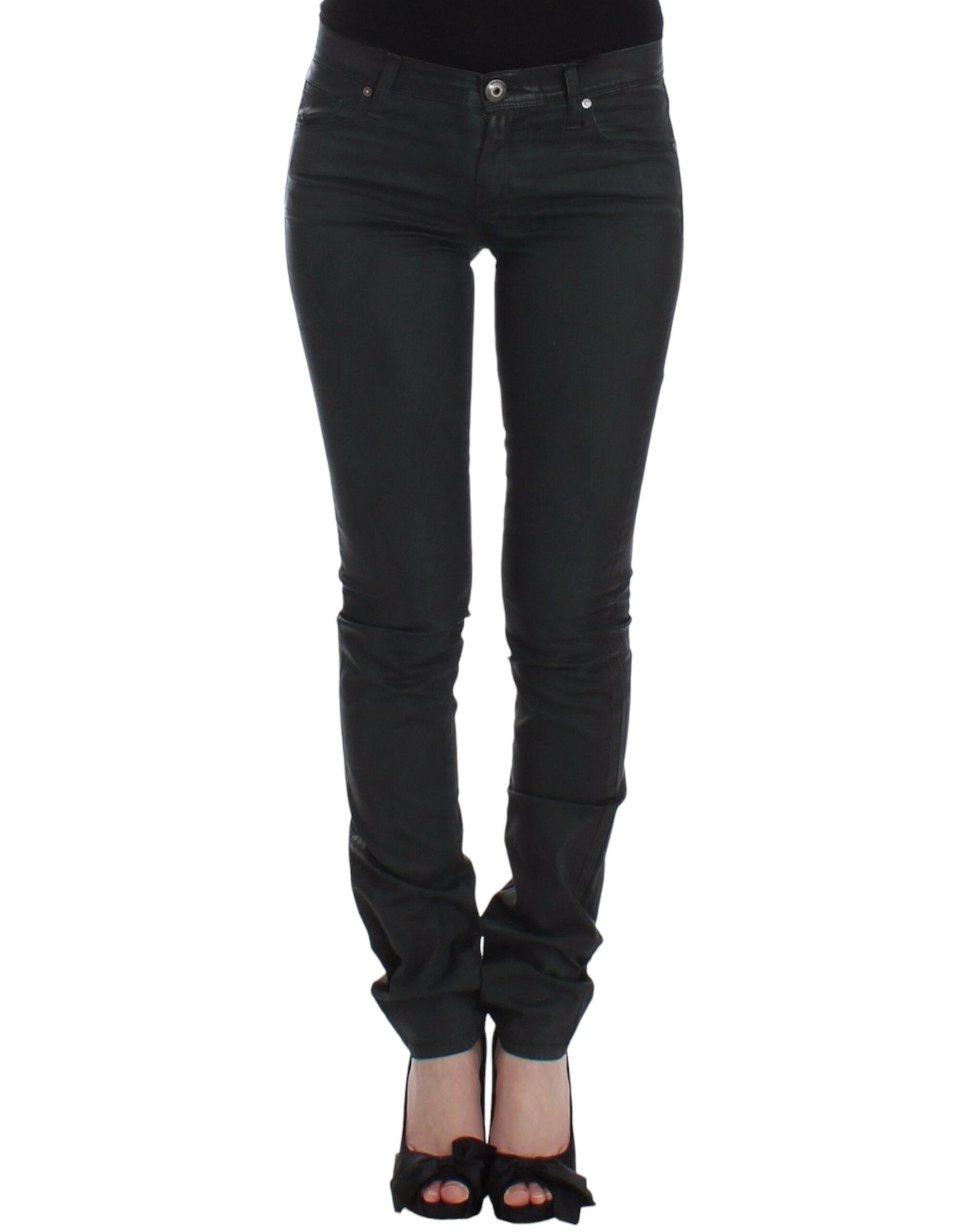 Ermanno Scervino Elegant Dark Green Slim Fit Women's Jeans