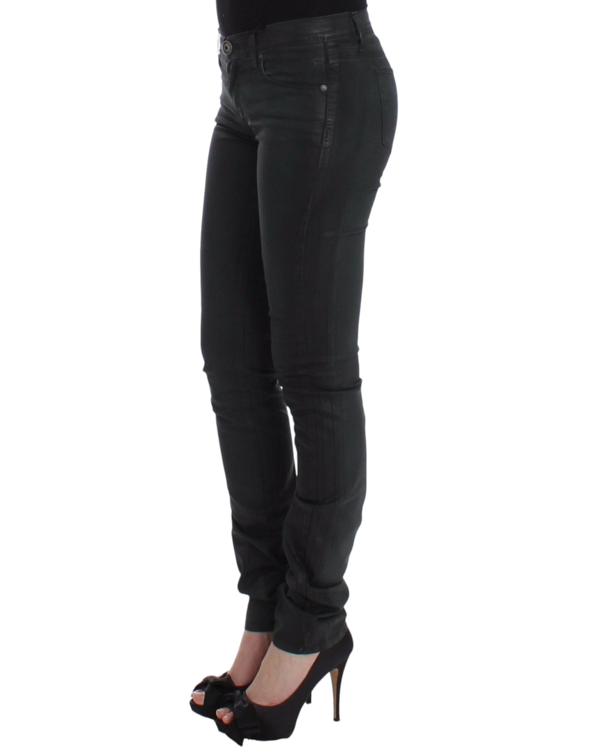 Ermanno Scervino Green Slim Jeans Denim Pants Straight Leg Women's Stretch