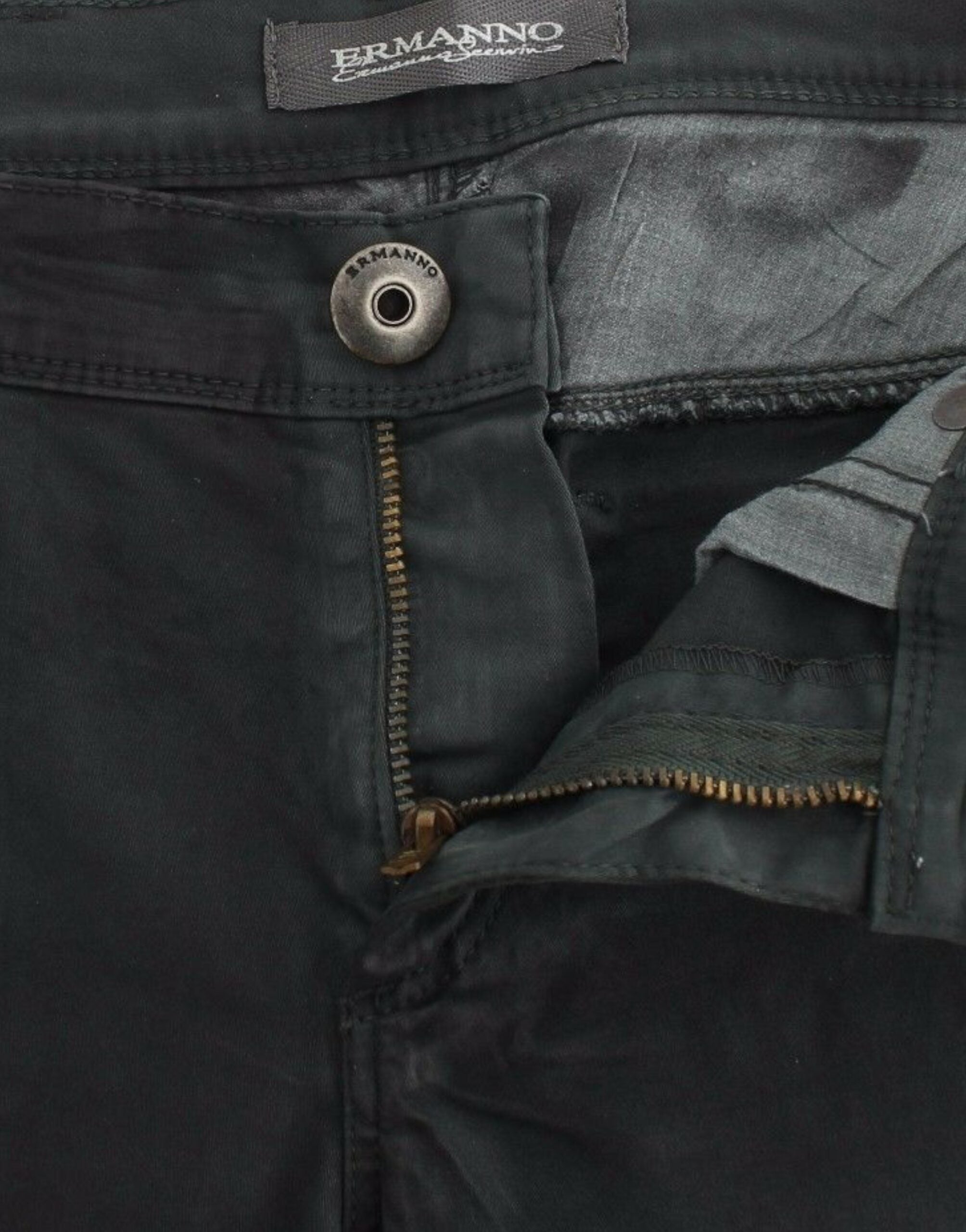 Ermanno Scervino Green Slim Jeans Denim Pants Straight Leg Women's Stretch