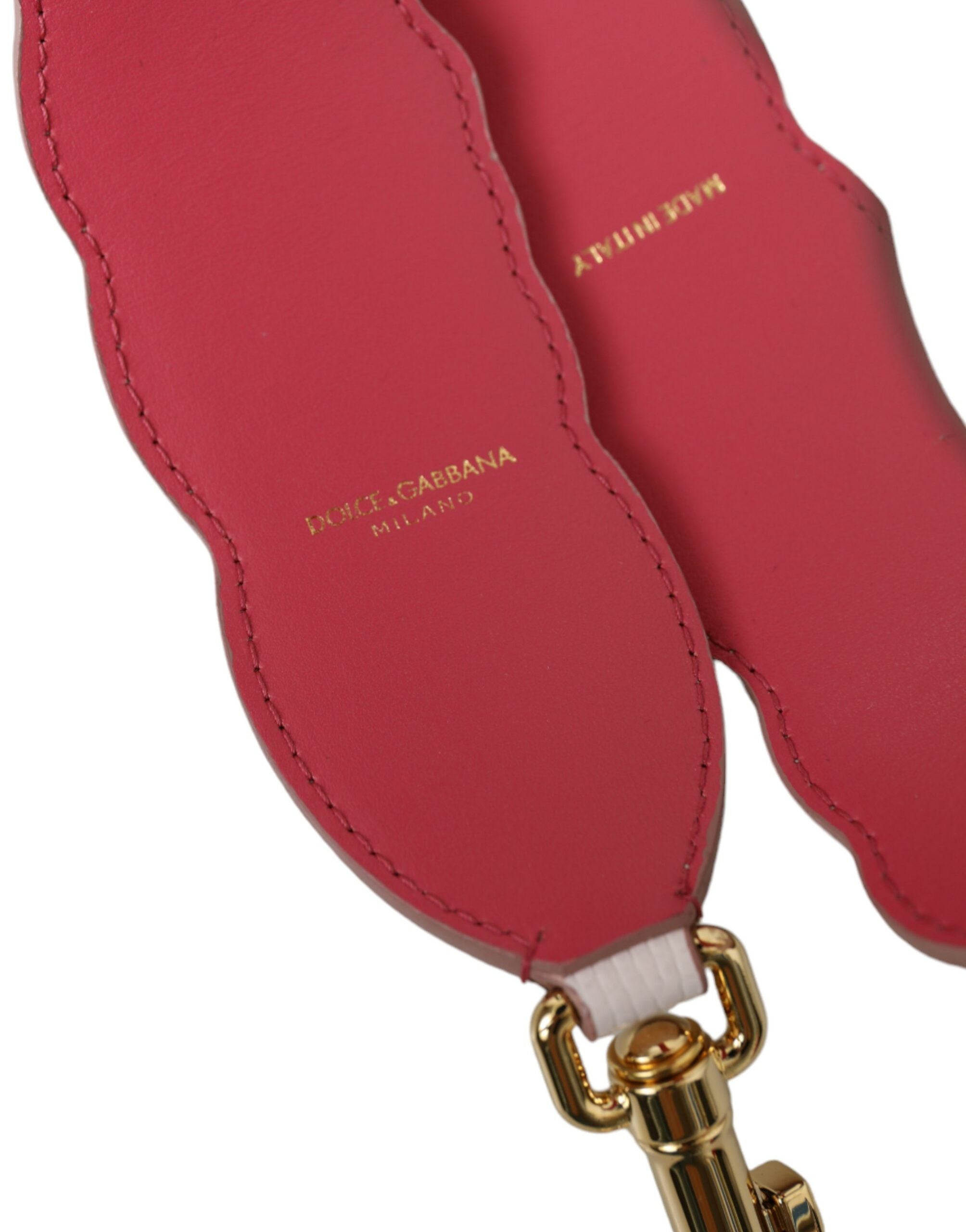 Dolce & Gabbana White Floral Leather Accessory Shoulder Women's Strap