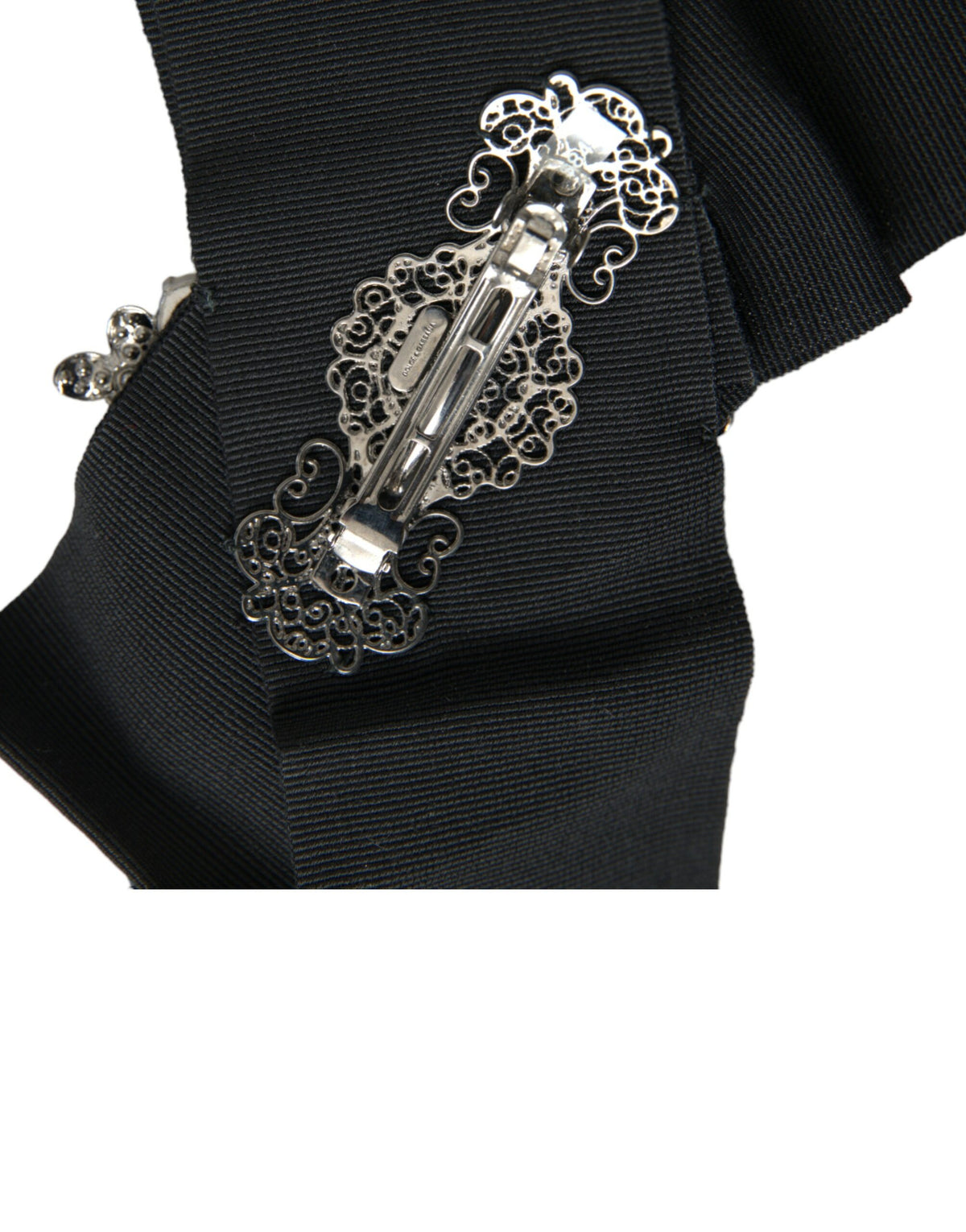 Dolce & Gabbana Black Swarovski Crystal Embellished Hair Women's Clip