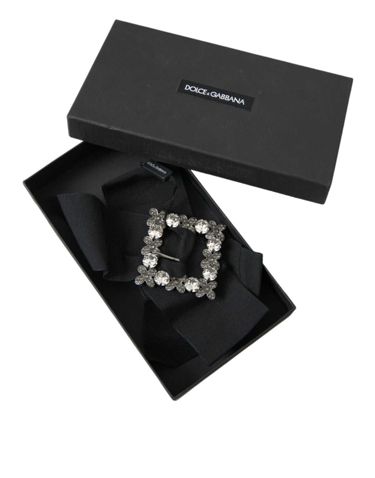 Dolce & Gabbana Black Swarovski Crystal Embellished Hair Women's Clip