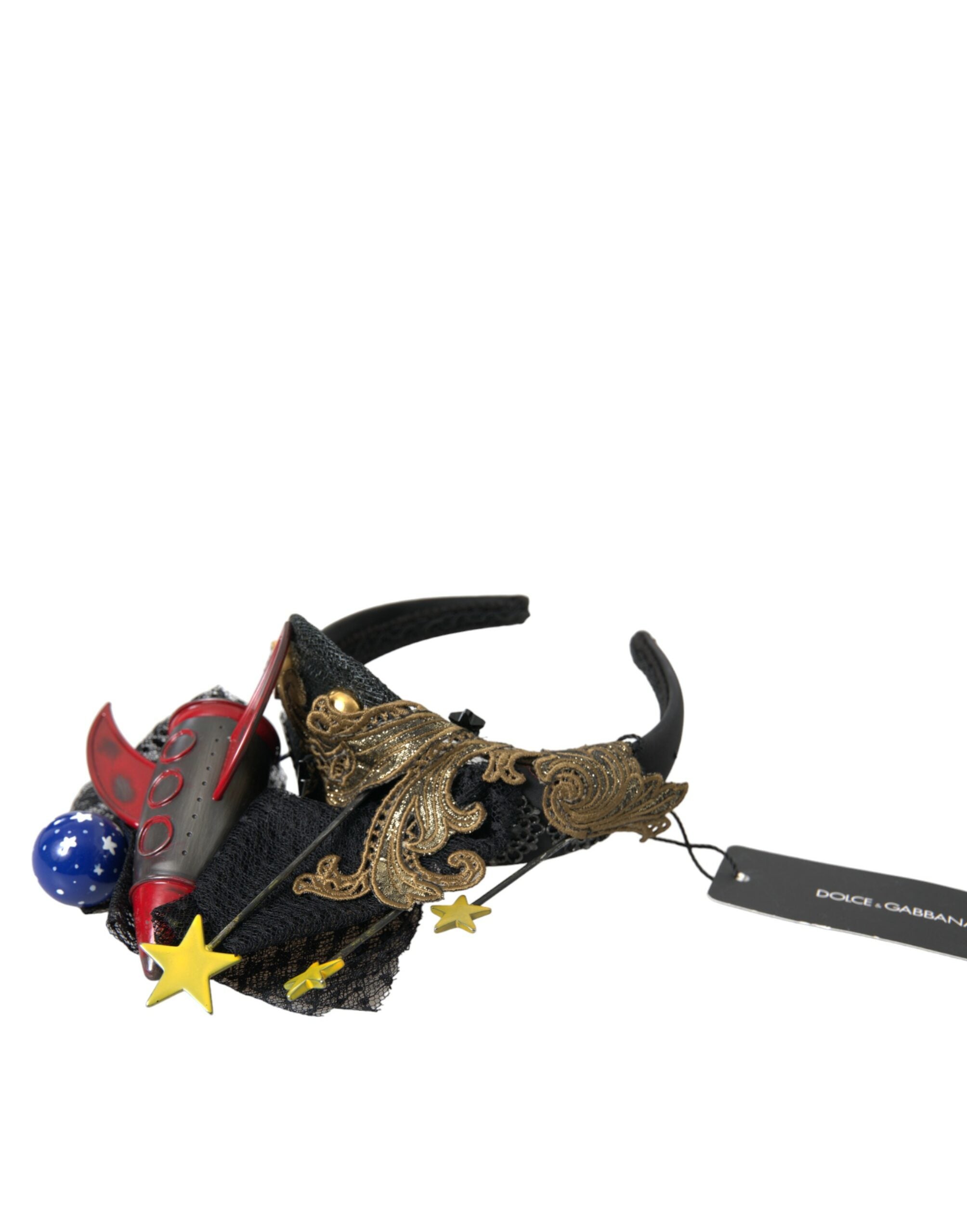 Dolce & Gabbana Multicolor Missile Rocket Crystal Stars Headband Women's Diadem