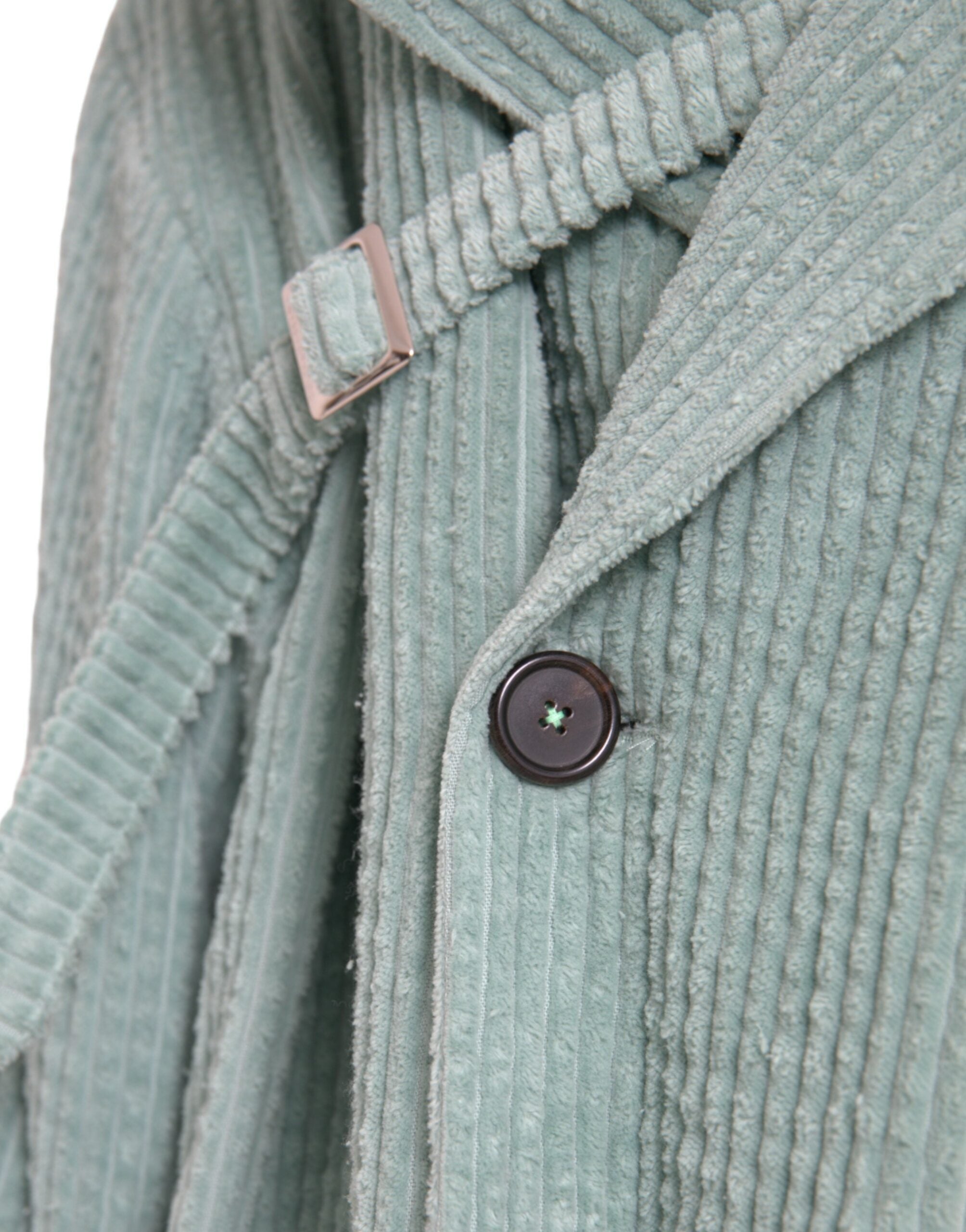 Dolce & Gabbana Blue Double Breasted Corduroy Cotton Men's Jacket