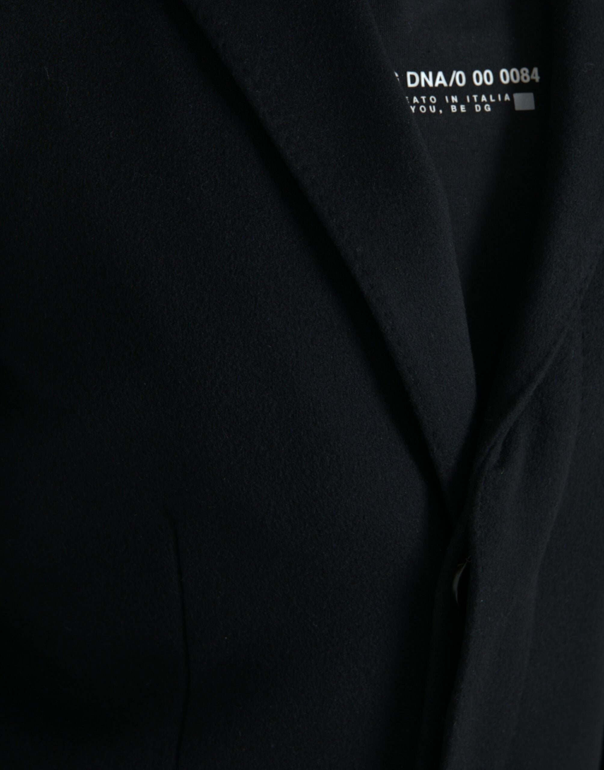 Dolce & Gabbana Black Single Breasted Trench Coat Men's Jacket