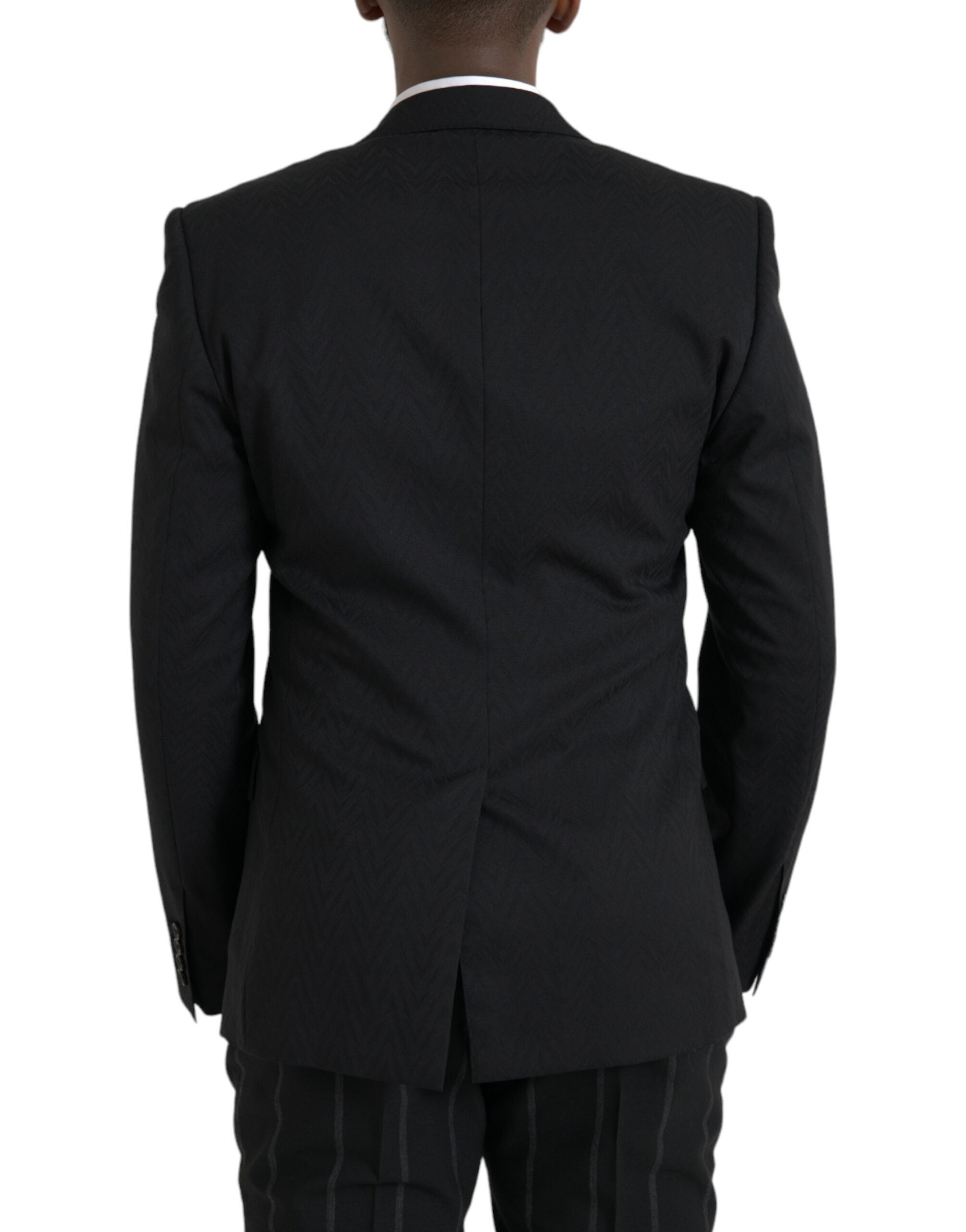 Dolce & Gabbana Black MARTINI Slim Fit Jacket Coat Men's Blazer
