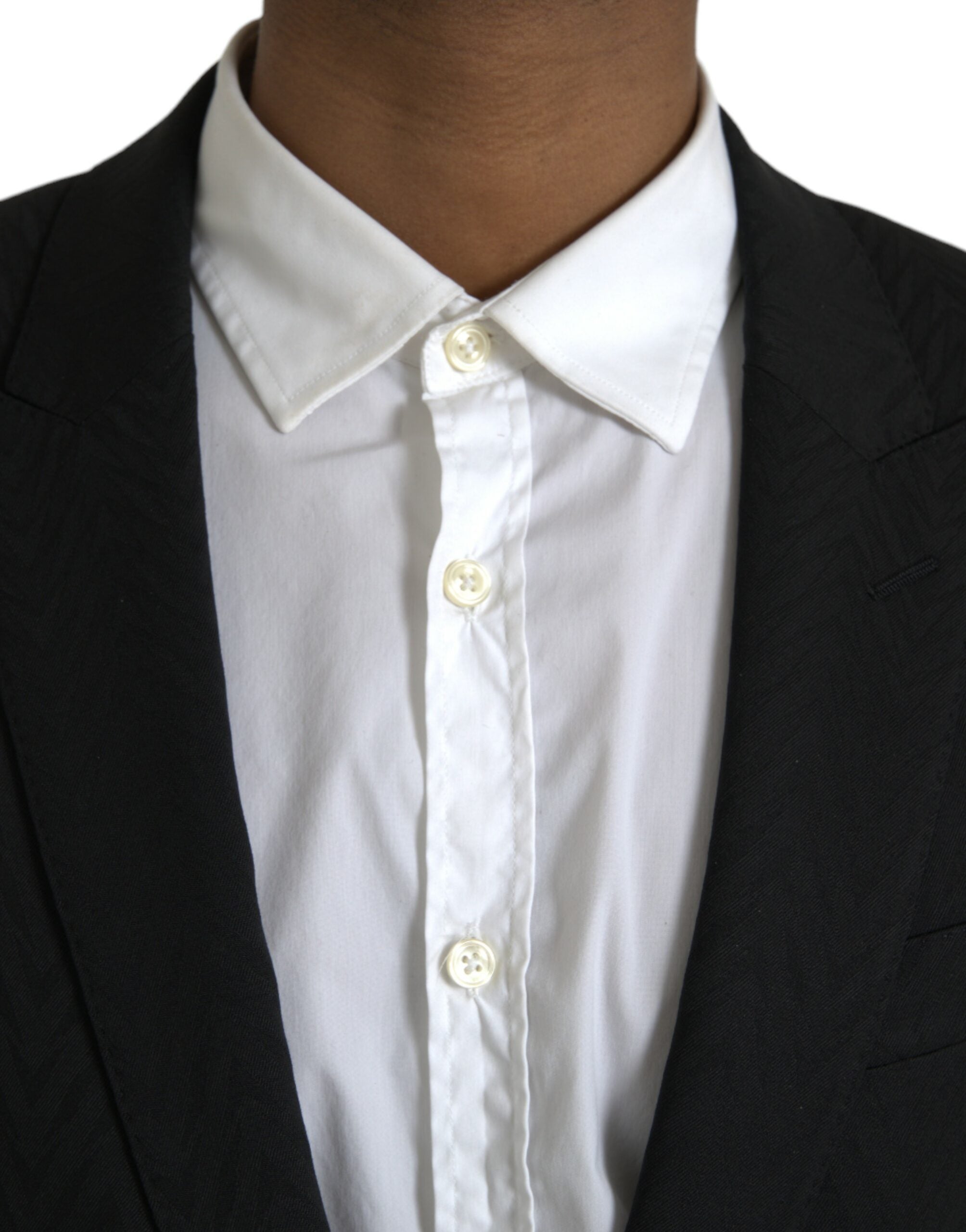 Dolce & Gabbana Black MARTINI Slim Fit Jacket Coat Men's Blazer