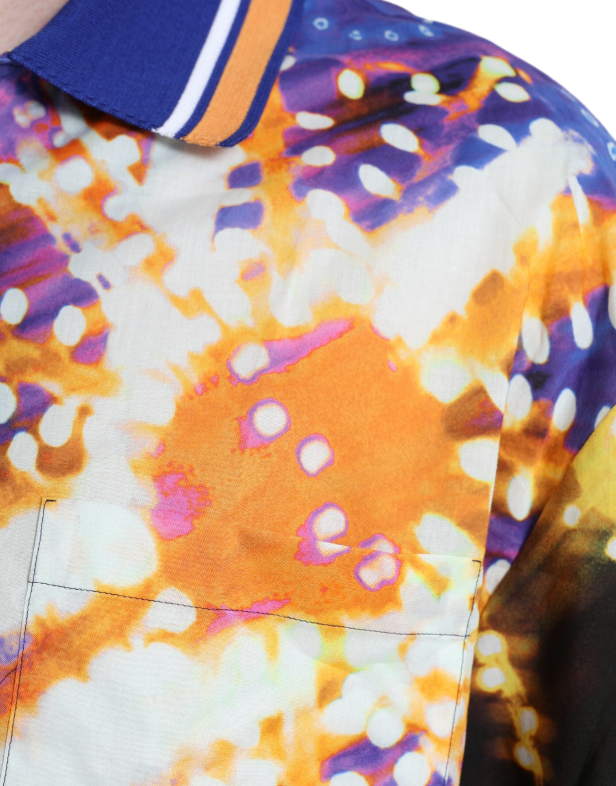 Dolce & Gabbana Multicolor Luminarie Print Cotton Casual Men's Shirt