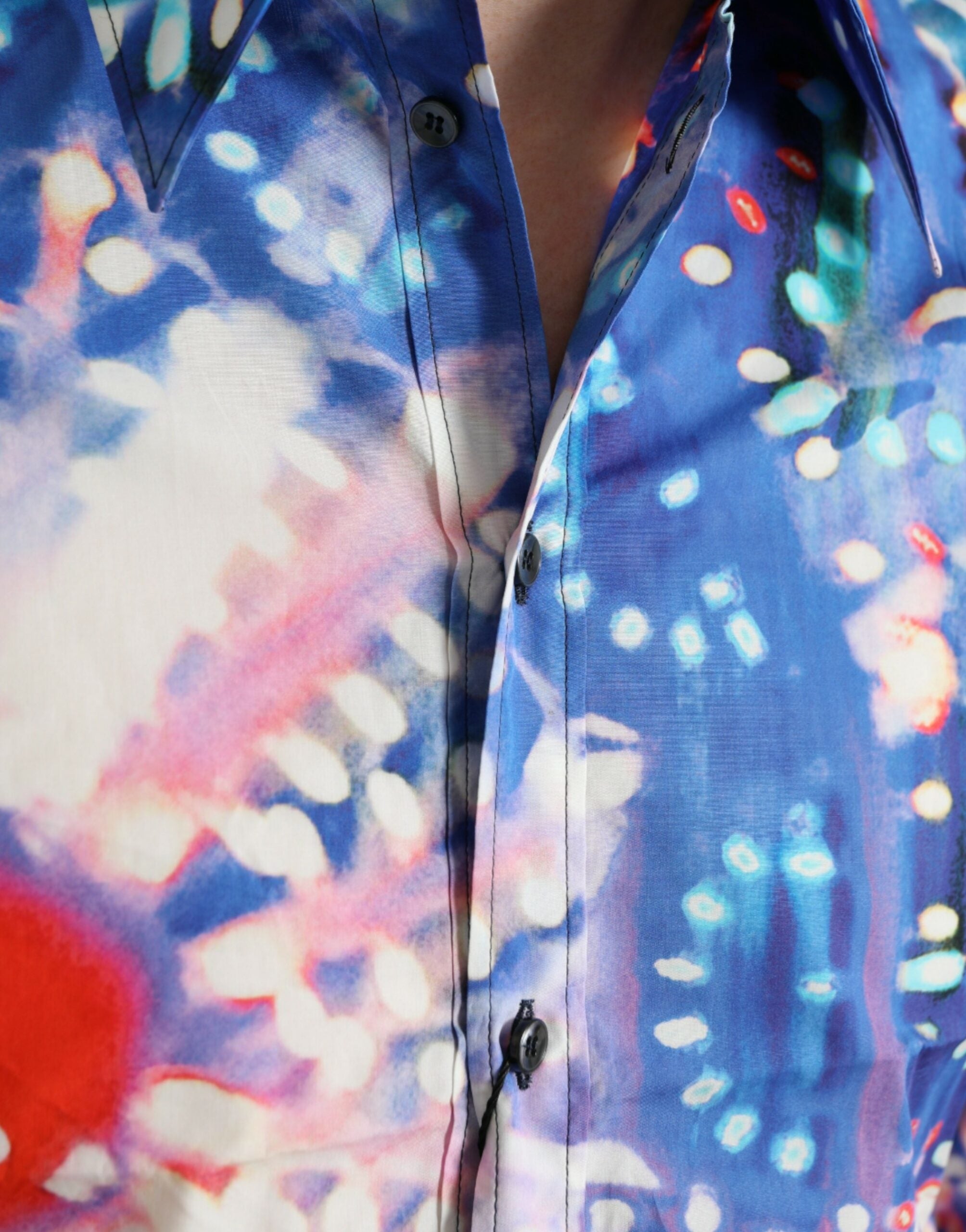 Dolce & Gabbana Multicolor Luminarie Slim MARTINI Men's Shirt