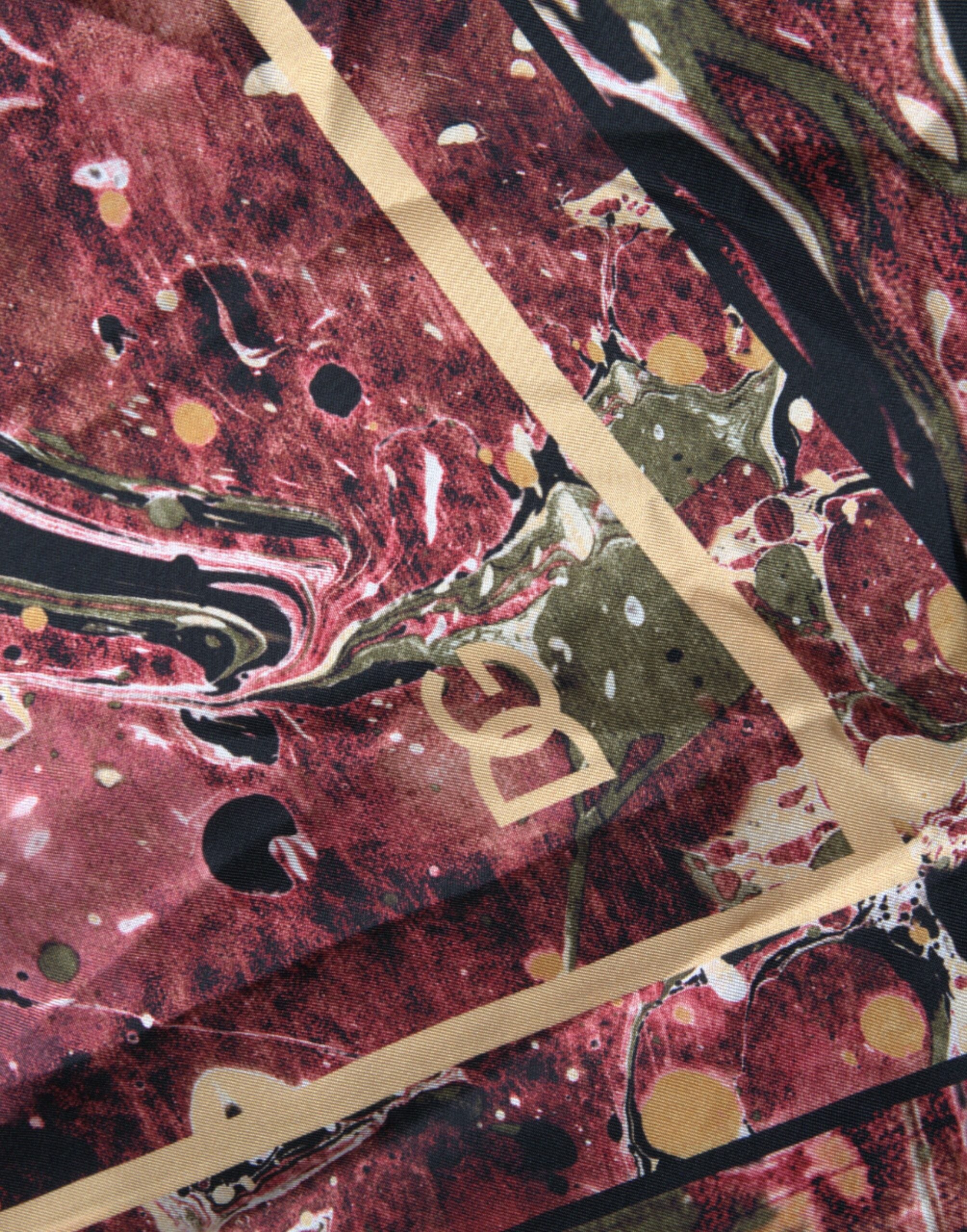 Dolce & Gabbana Multicolor Button Down Silk Men's Shirt