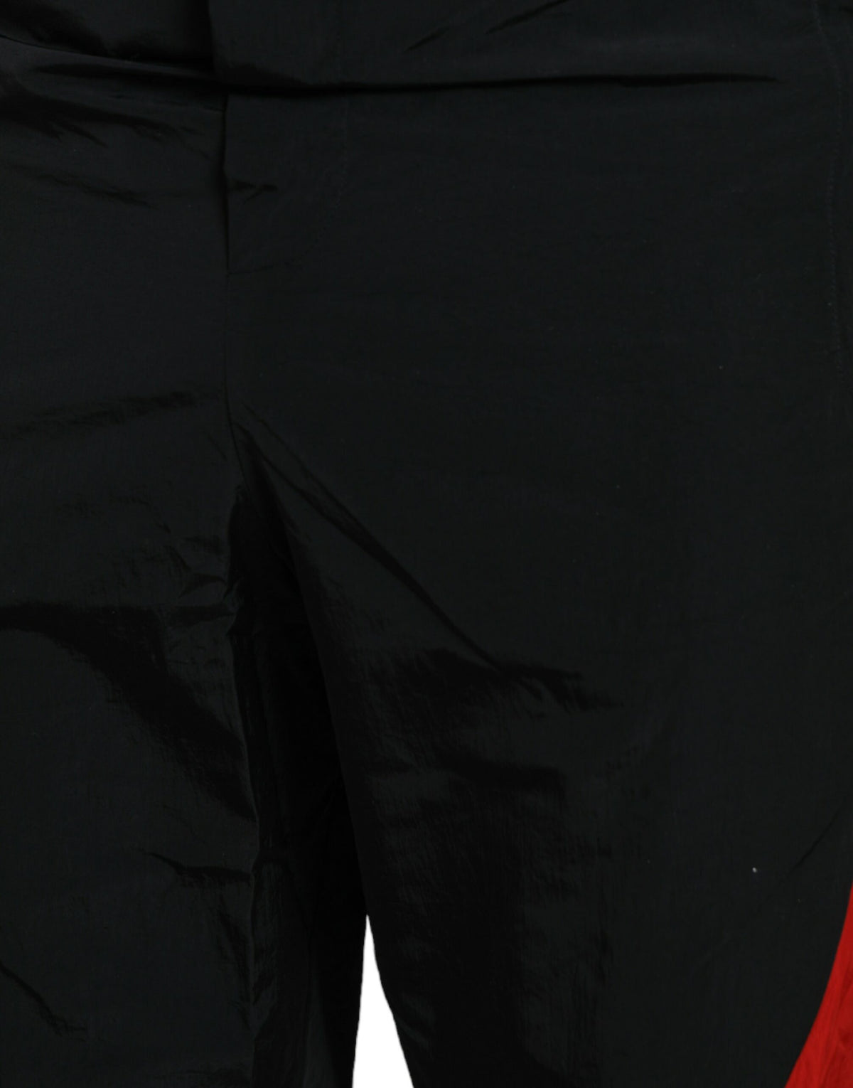 Dolce & Gabbana Black Red Leopard Print Nylon Jogger Men's Pants