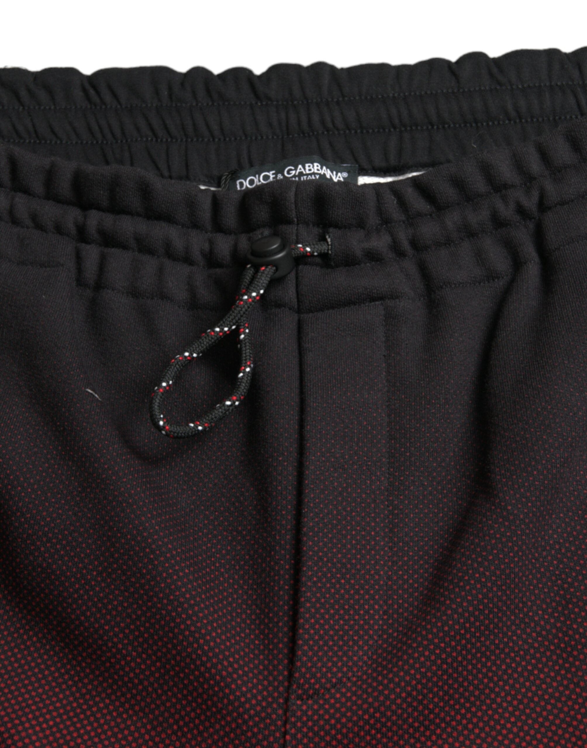 Dolce & Gabbana Red Leopard Print Cotton Bermuda Men's Shorts
