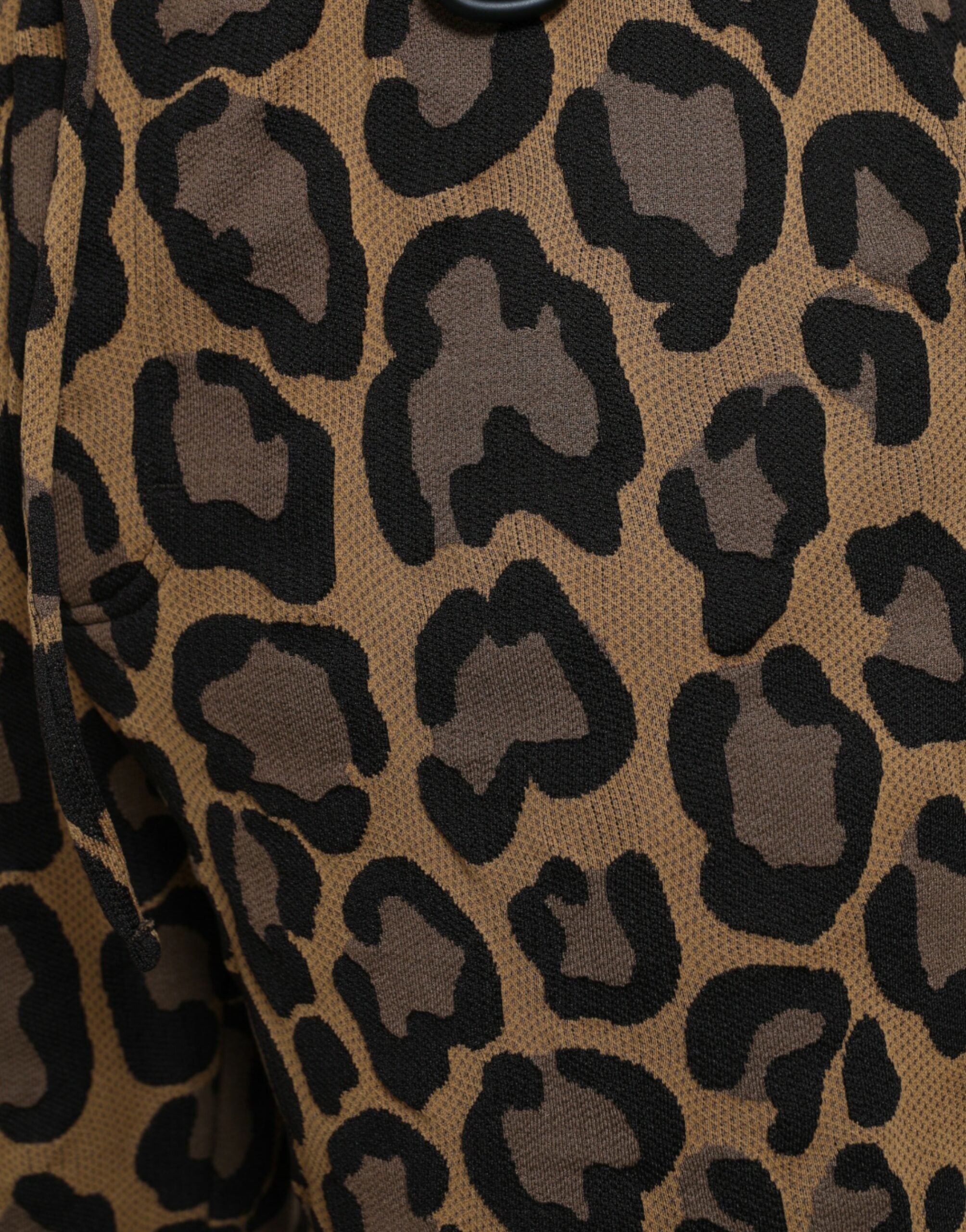 Dolce & Gabbana Brown Leopard Print Polyester Jogger Men's Pants