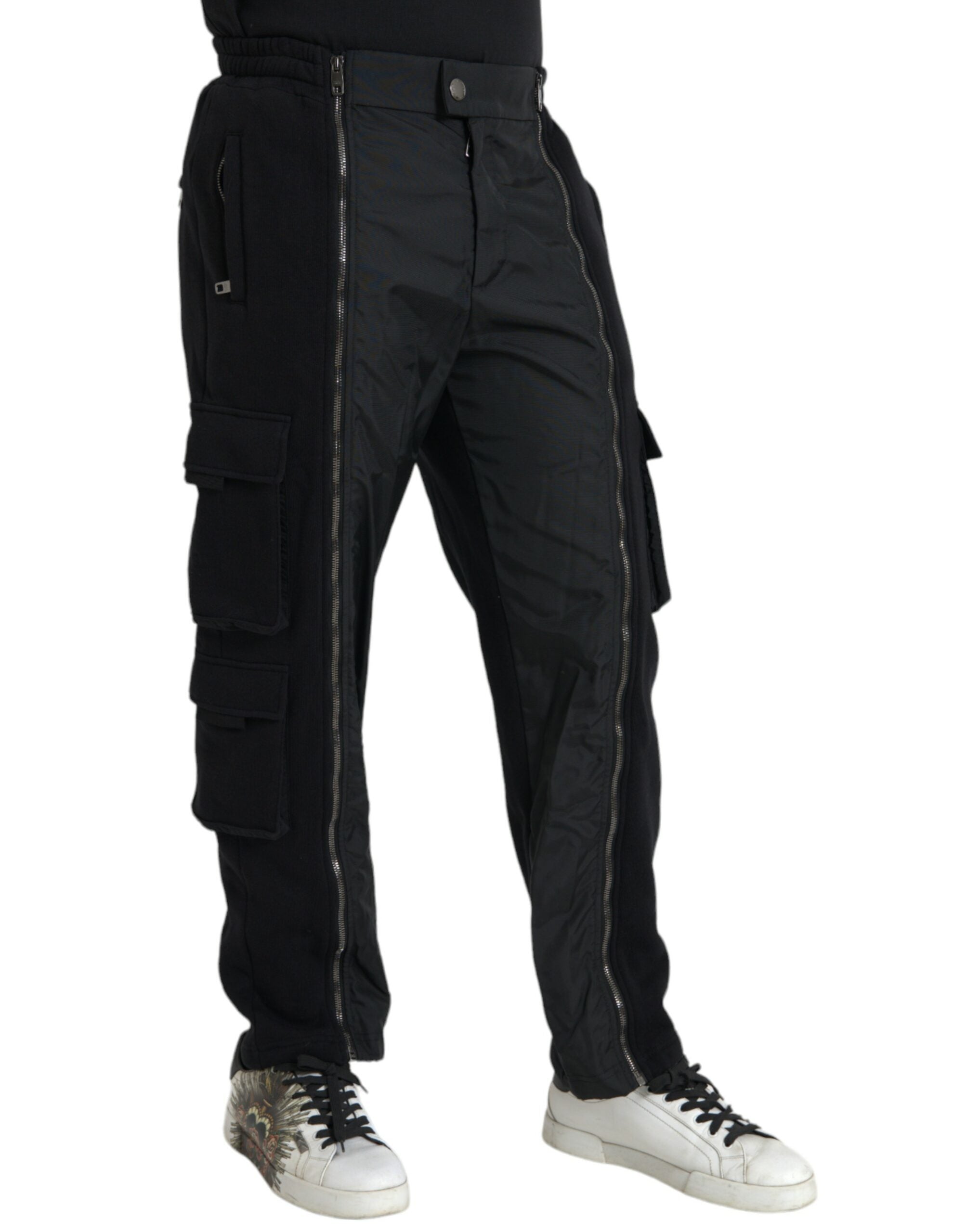 Dolce & Gabbana Black Cotton Blend Skinny Men's Pants