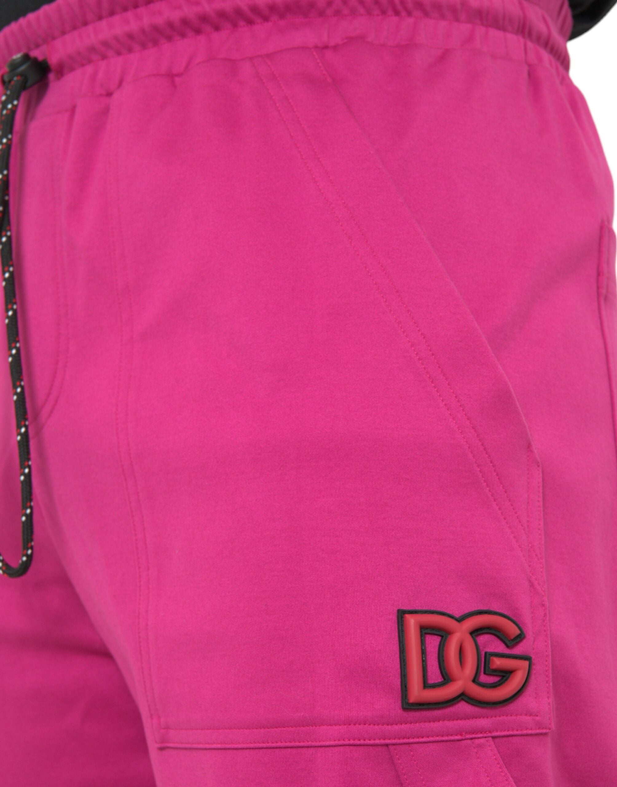 Dolce & Gabbana Pink Logo Cargo Cotton Jogger SweatMen's Men's Pants
