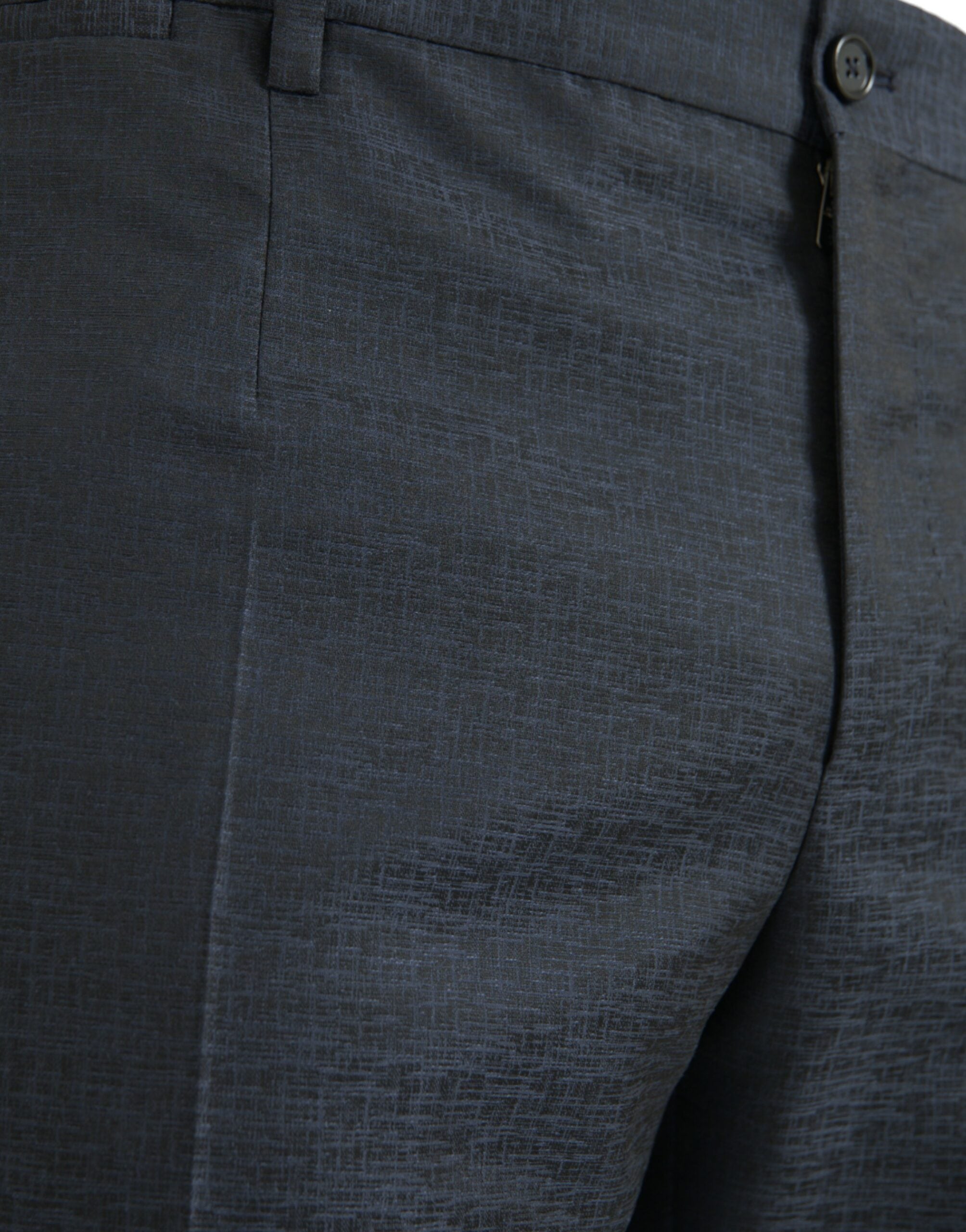 Dolce & Gabbana Blue Wool Men Skinny Dress Men's Pants