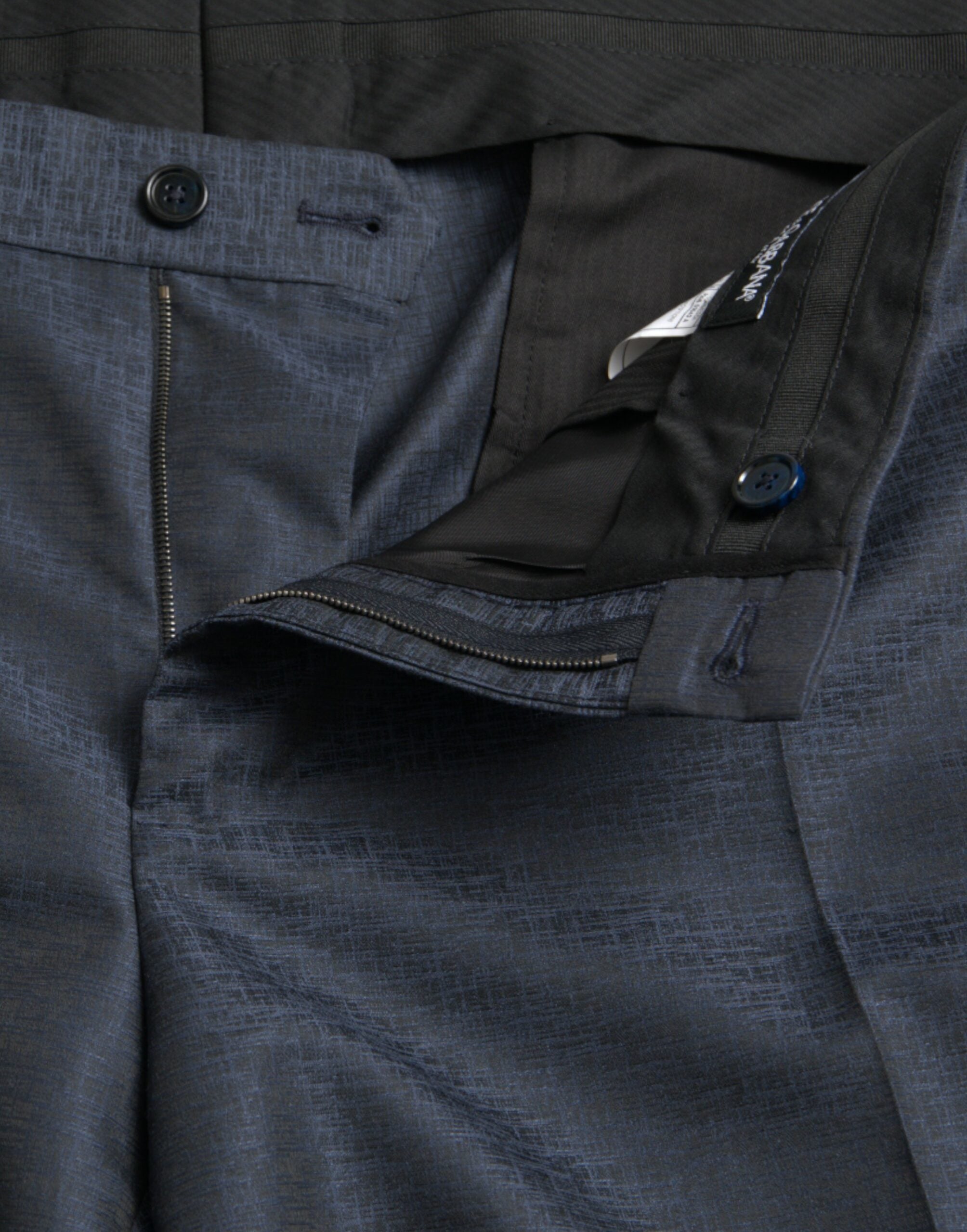 Dolce & Gabbana Blue Wool Men Skinny Dress Men's Pants
