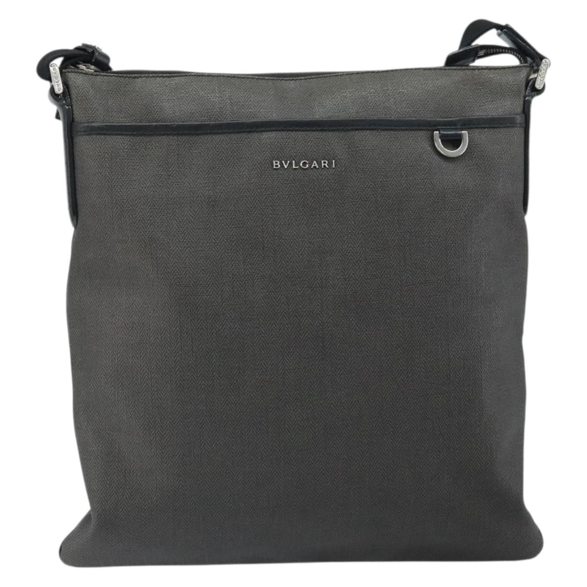 Bvlgari Shoulder Canvas Gray Canvas Shoulder Bag Bag (Pre-Owned)