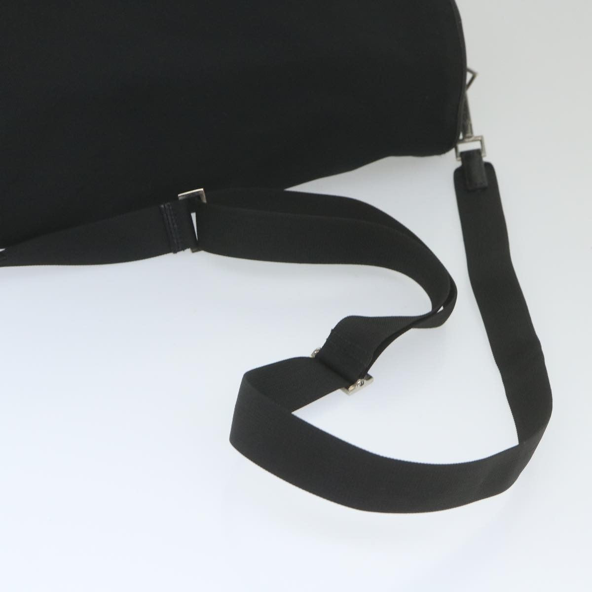 Gucci Vintage Flap Nylon Black Nylon Shoulder Bag Bag (Pre-Owned)