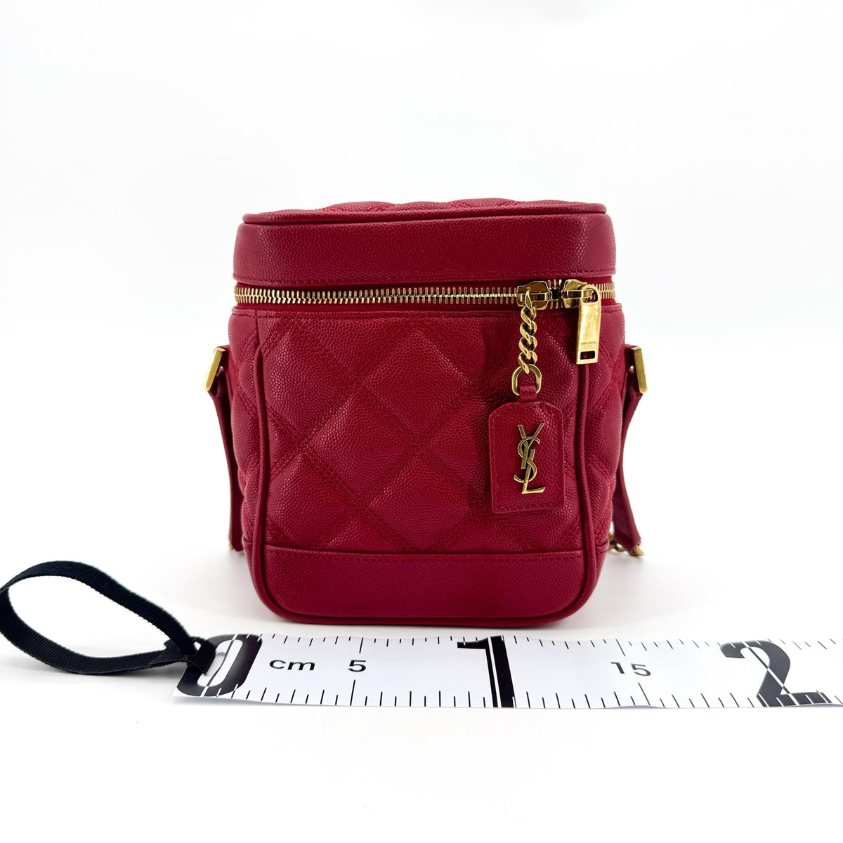 Saint Laurent 80'S Vanity Quilted Leather Red Leather Shoulder Bag Bag (Pre-Owned)