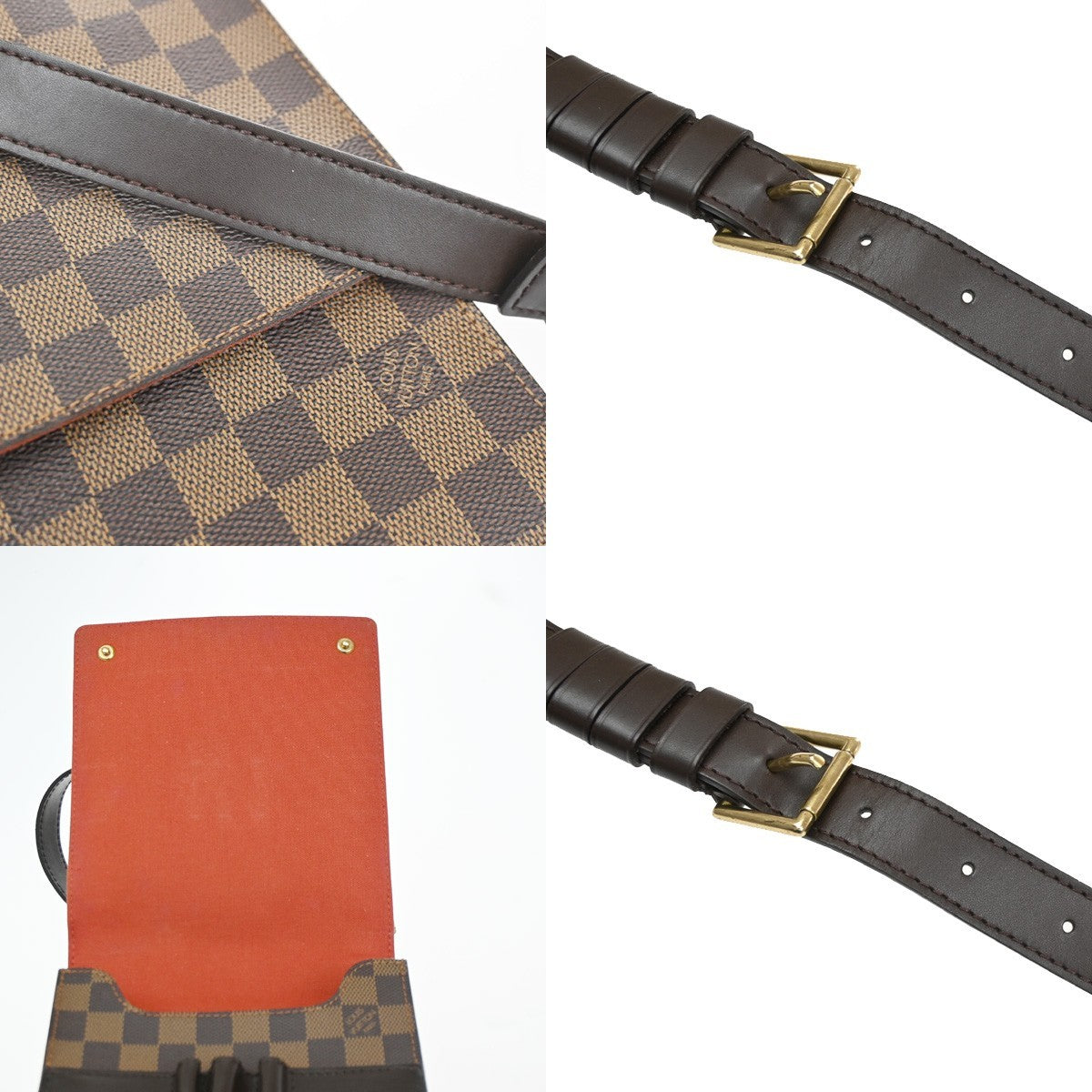 Louis Vuitton Portobello Messenger Damier Ebene Brown Canvas Shoulder Bag Bag (Pre-Owned)