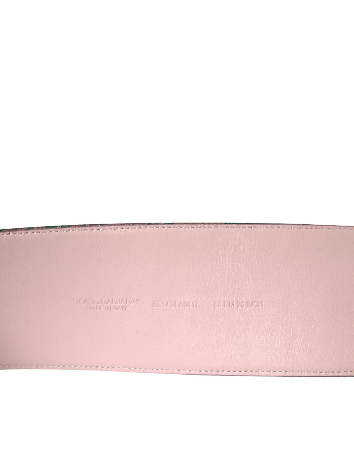 Dolce & Gabbana Multicolor Floral Jacquard Lurex Gold Buckle Women's Belt