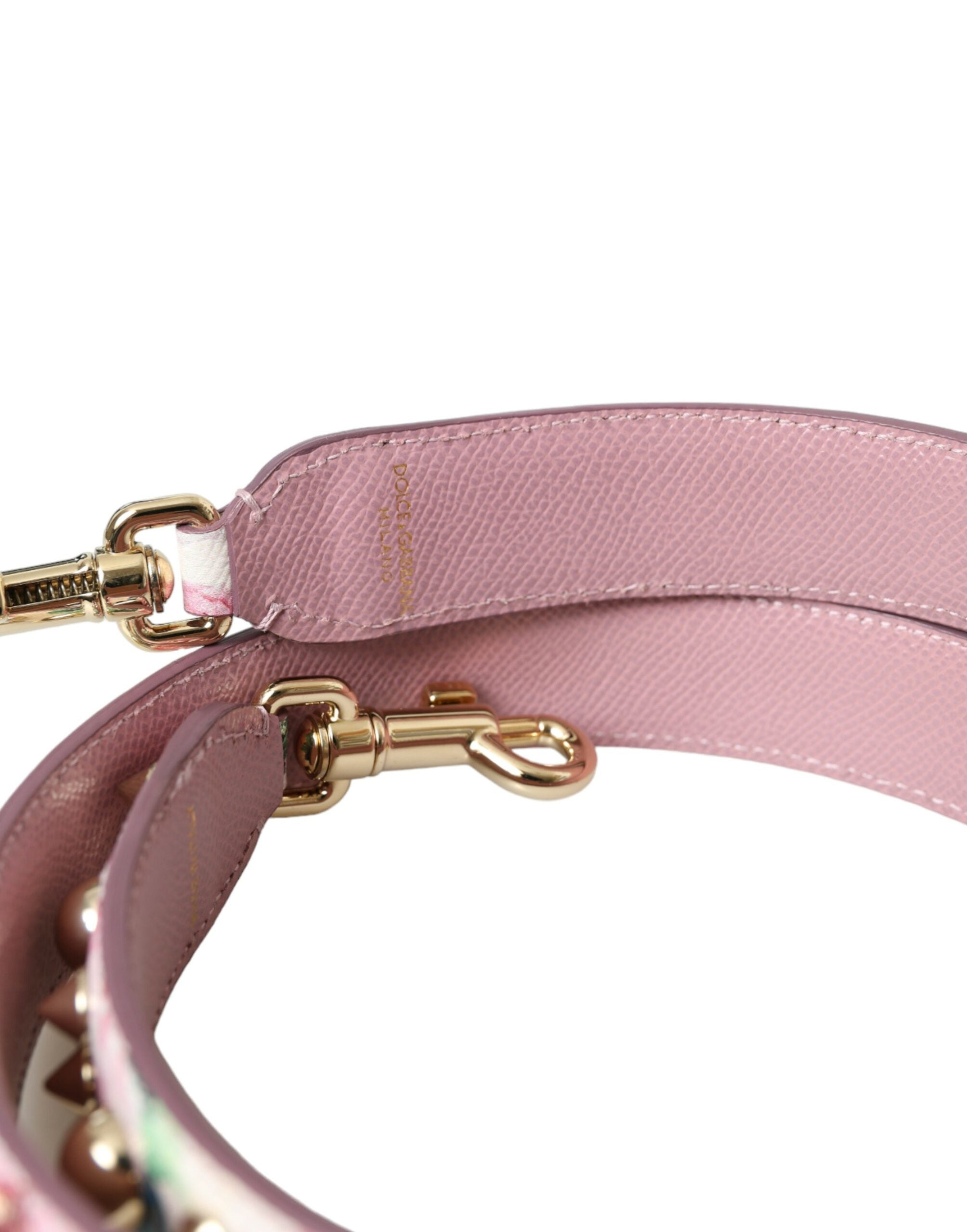 Dolce & Gabbana Pink Floral Handbag Accessory Shoulder Women's Strap