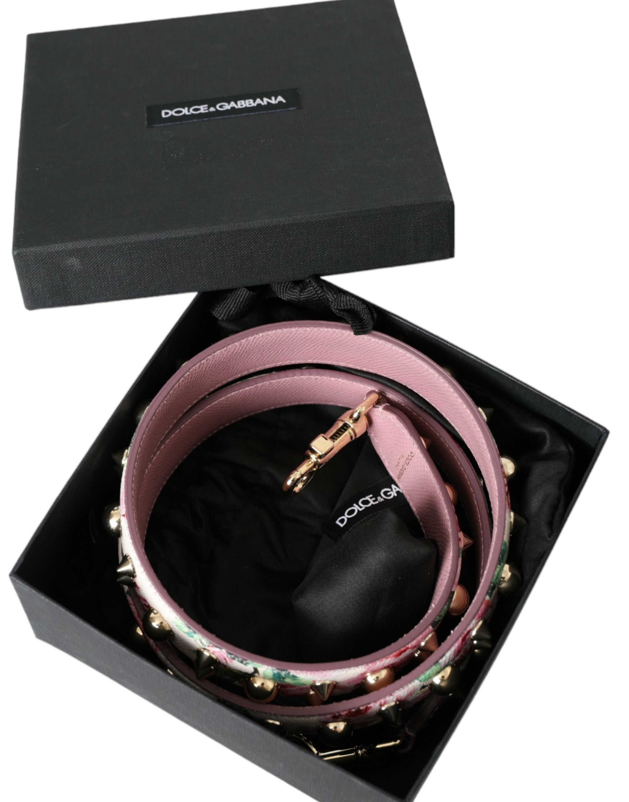 Dolce & Gabbana Pink Floral Handbag Accessory Shoulder Women's Strap
