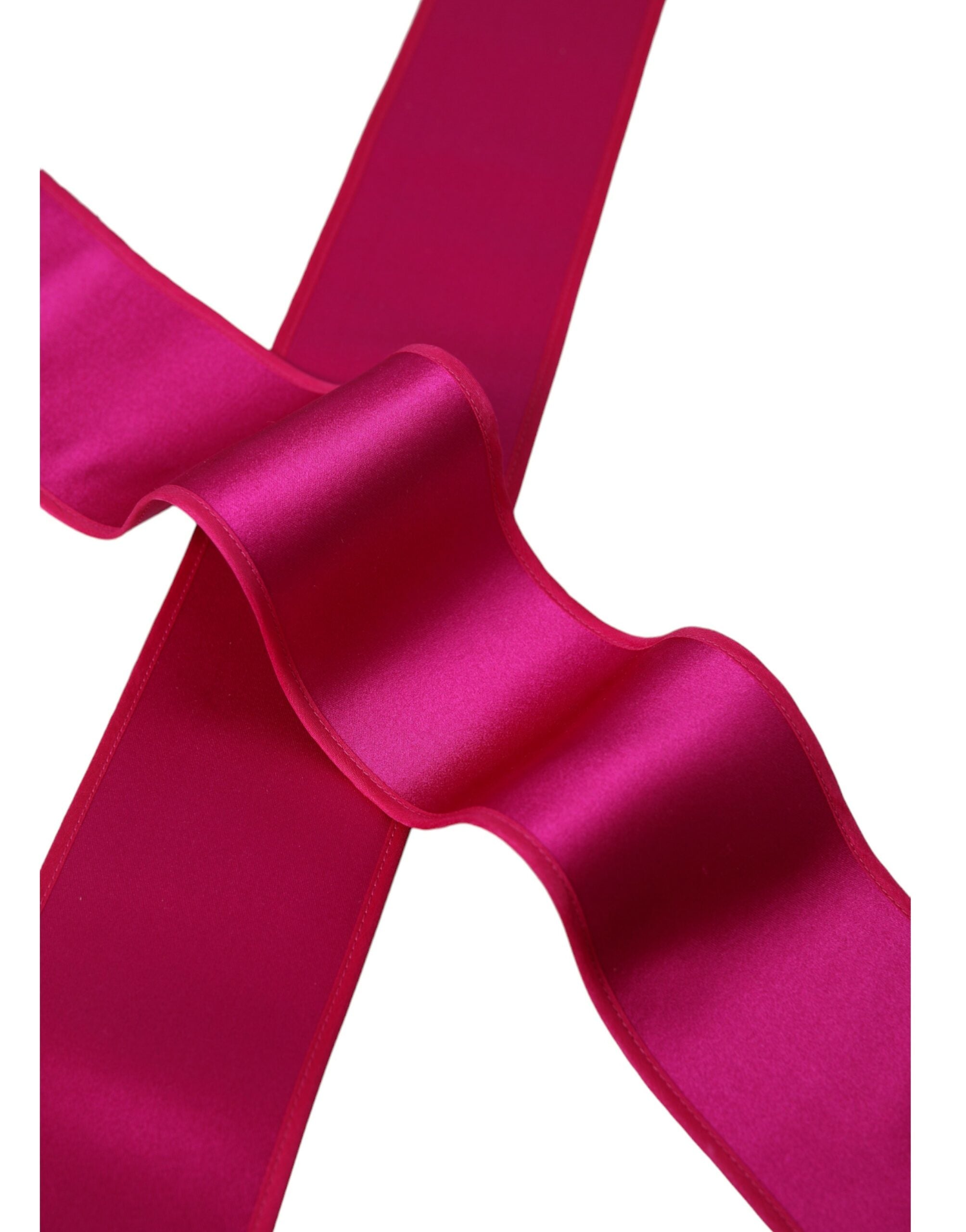 Dolce & Gabbana Fuchsia Pink Silk Waist Women Women's Belt