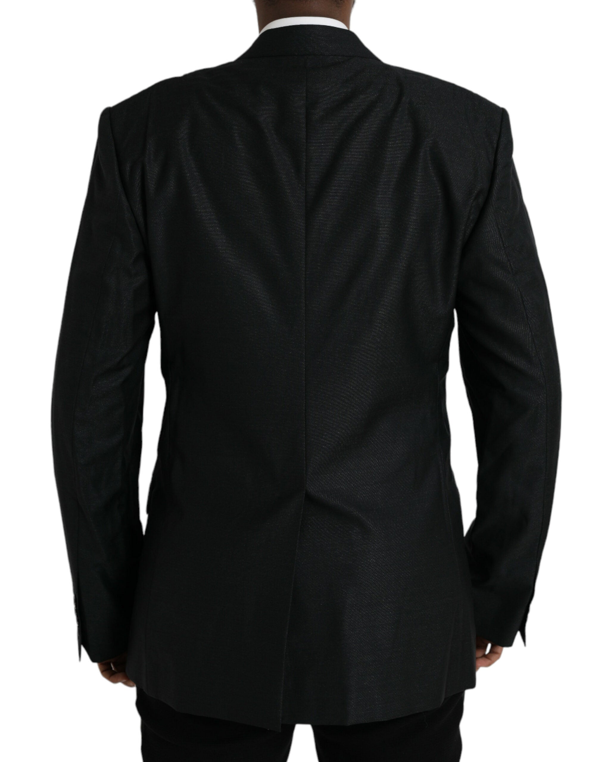 Dolce & Gabbana Dark Gray Wool Notch SingleBreasted Coat Men's Blazer