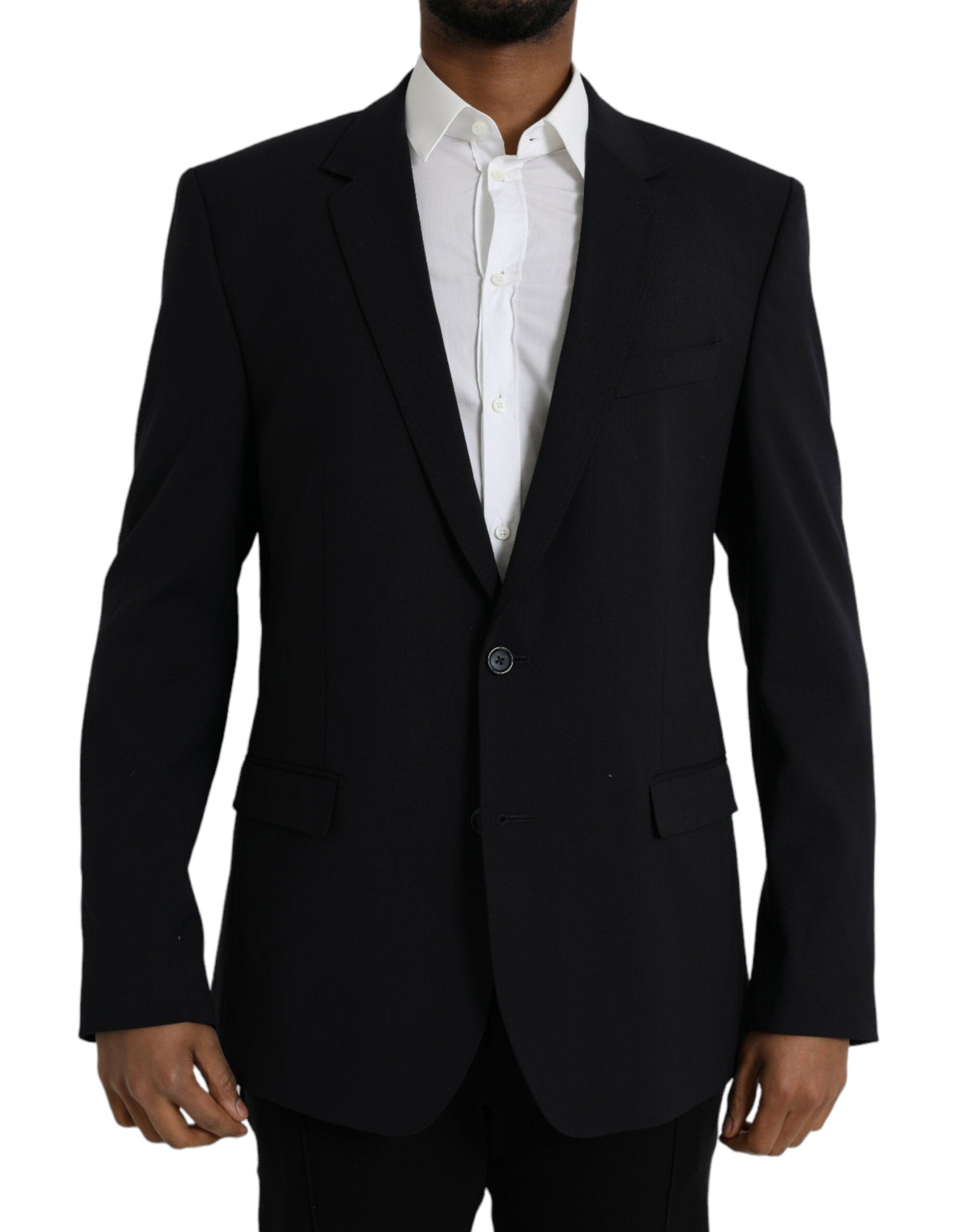 Dolce & Gabbana Dark Blue MARTINI Single Breasted Coat Men's Blazer