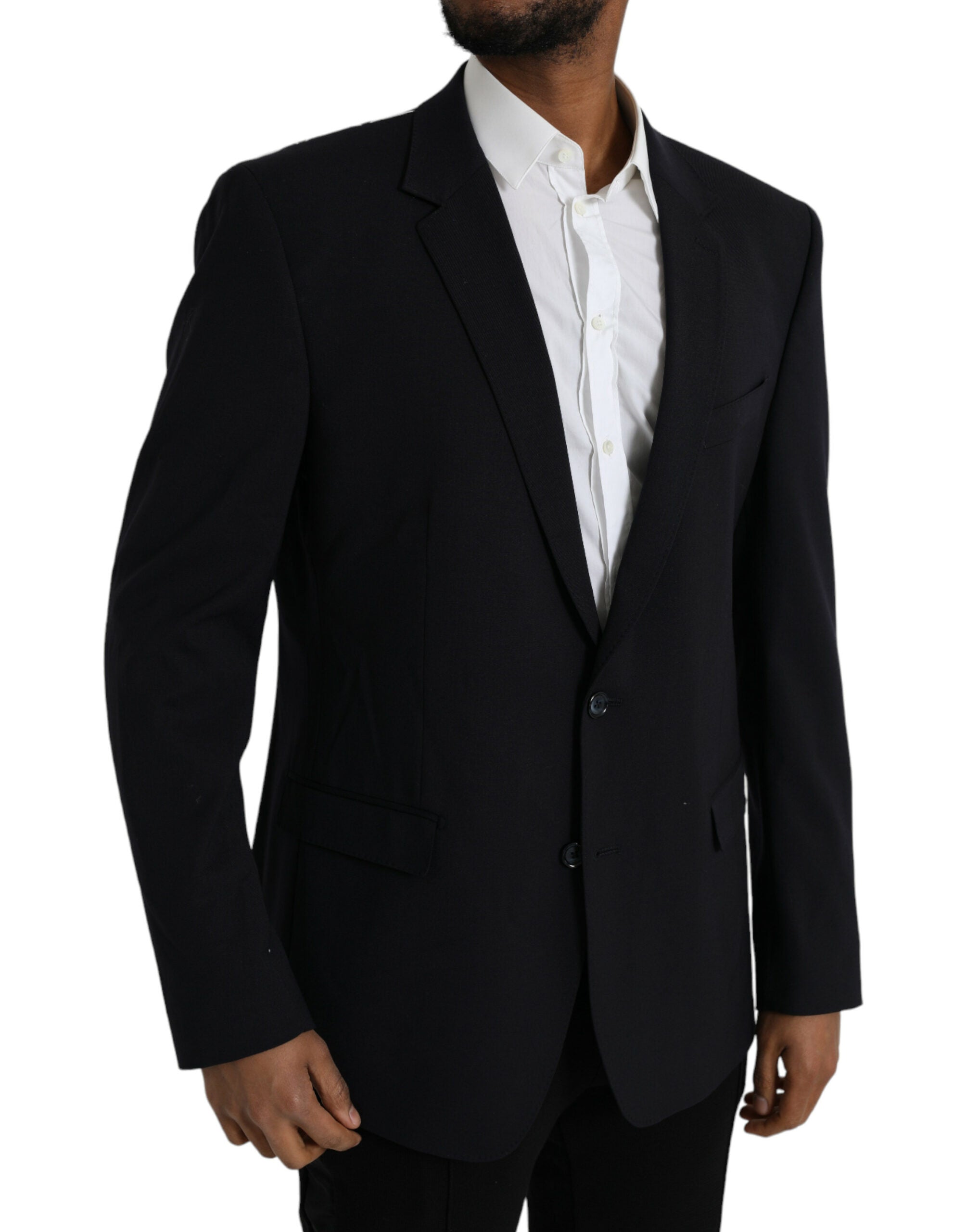 Dolce & Gabbana Dark Blue MARTINI Single Breasted Coat Men's Blazer
