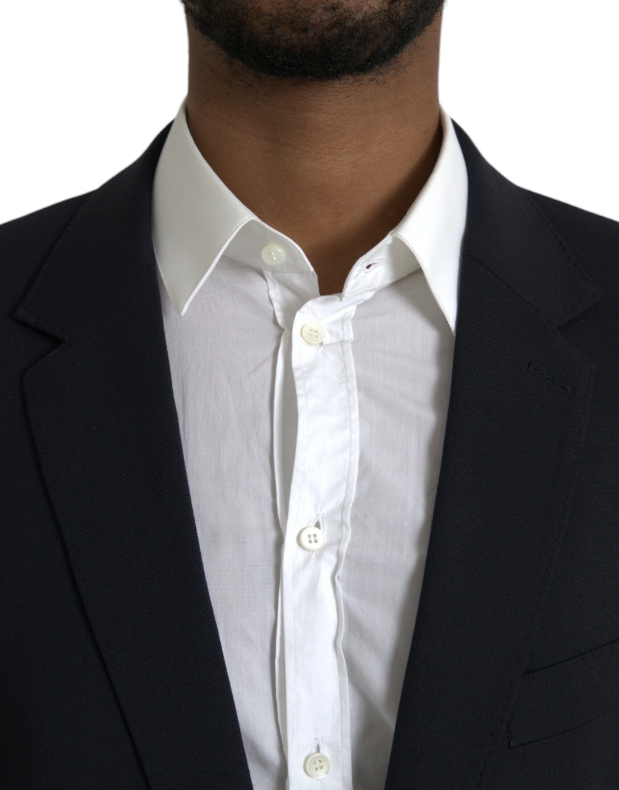 Dolce & Gabbana Dark Blue MARTINI Single Breasted Coat Men's Blazer
