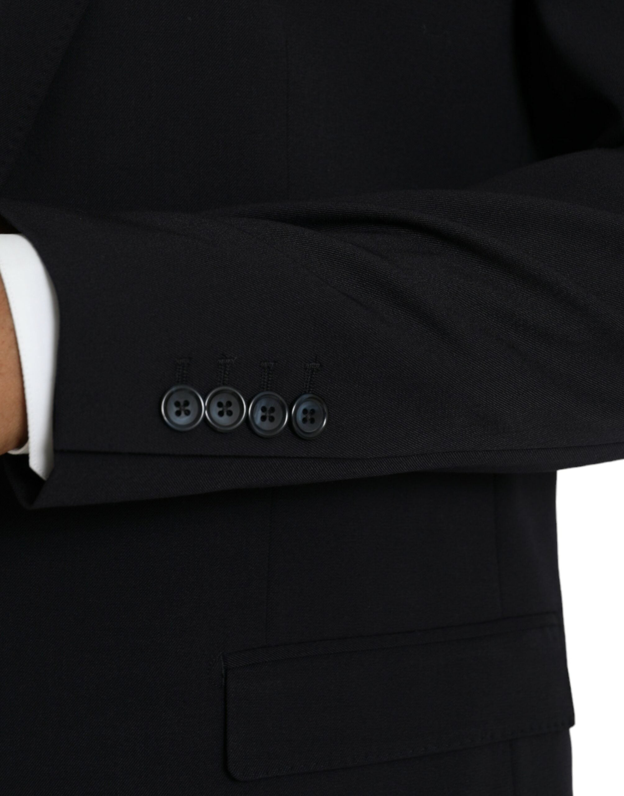 Dolce & Gabbana Black MARTINI Single Breasted Coat Men's Blazer