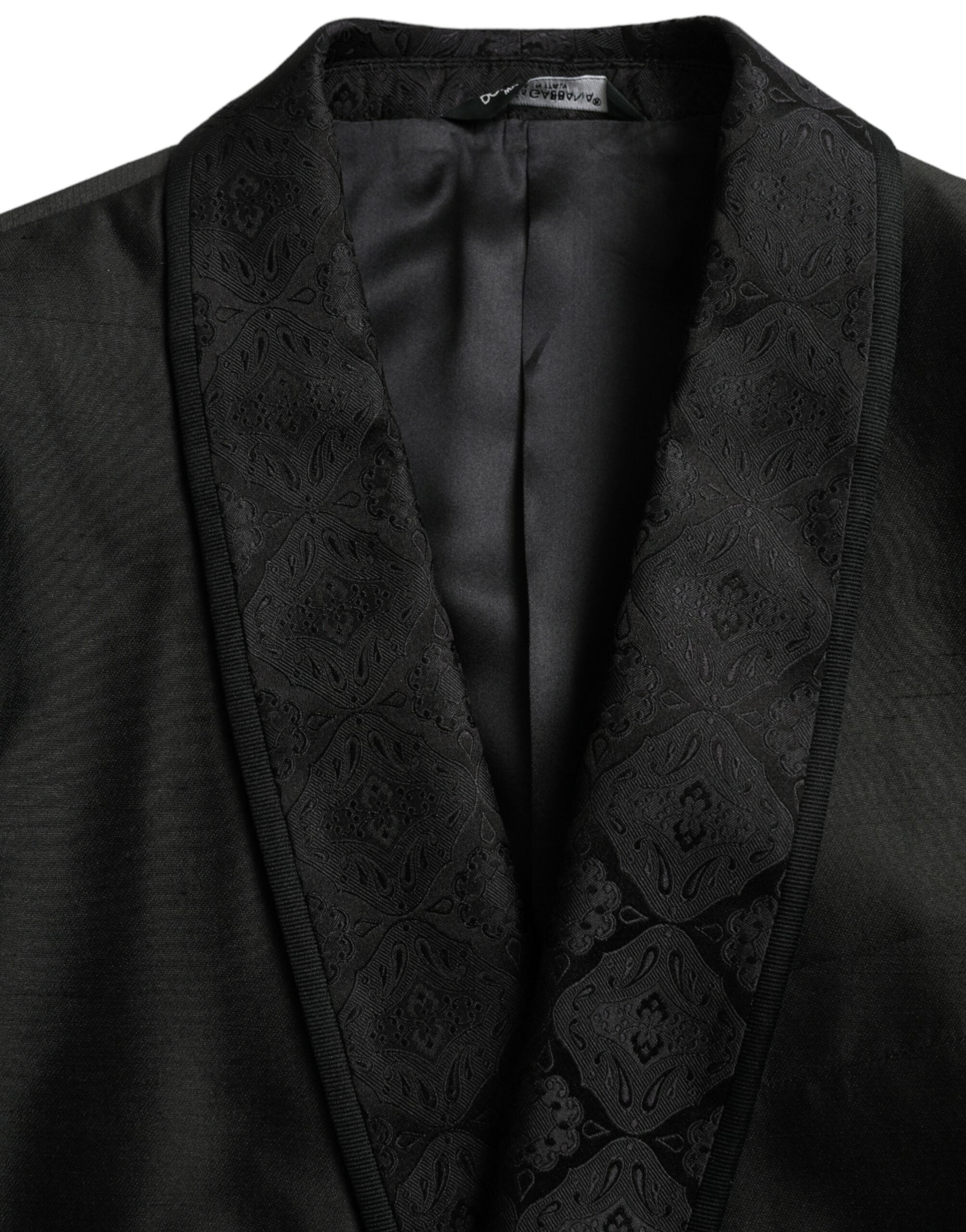 Dolce & Gabbana Black MARTINI Single Breasted Coat Men's Blazer